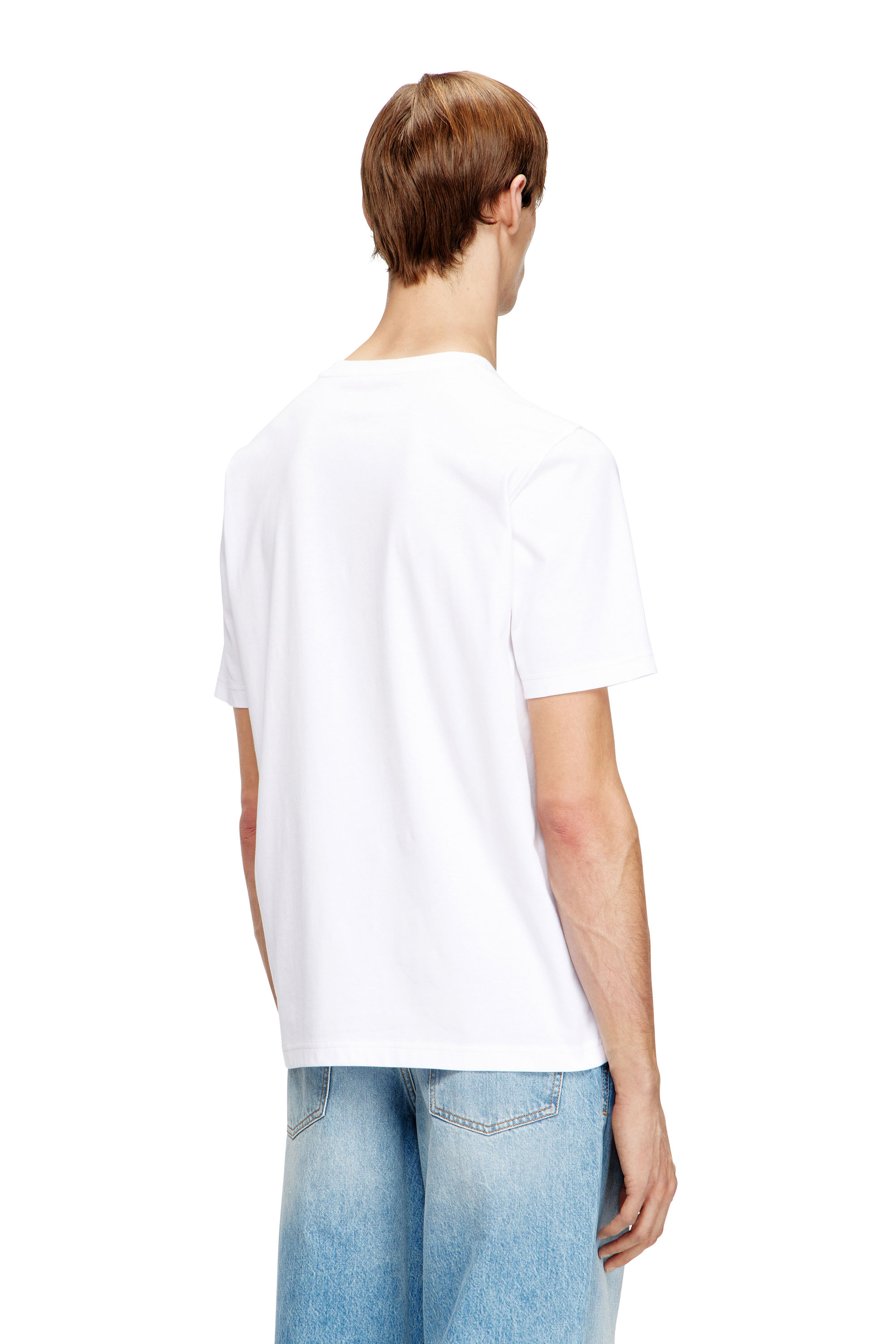 Diesel - T-ADJUST-V5, Camiseta de algod&oacute;n regular con estampado en relieve Hombre in Blanco - 4