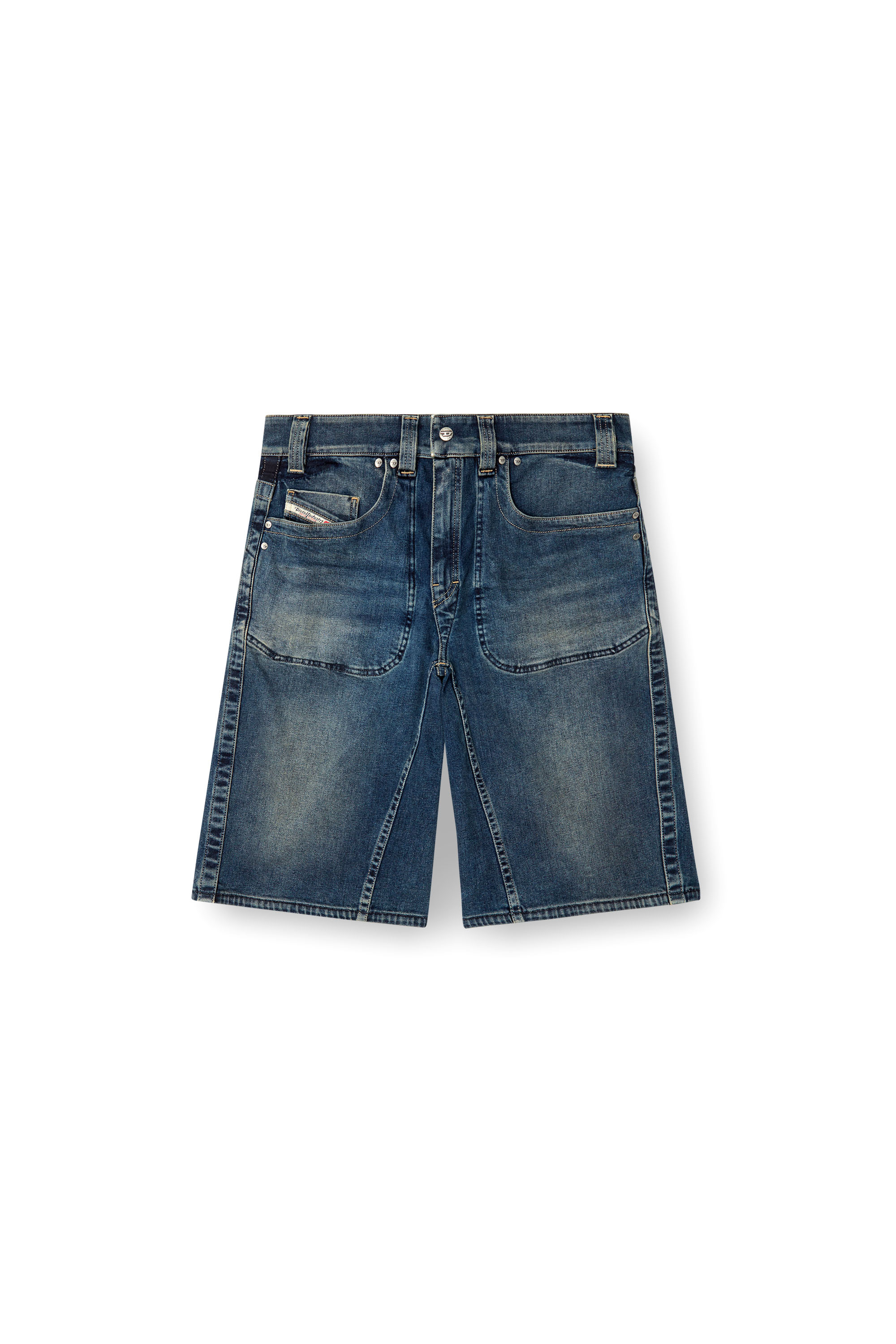 Diesel - D-MACRO-RE SHORT, Bermuda de Rehab denim Hombre in Azul marino - 3