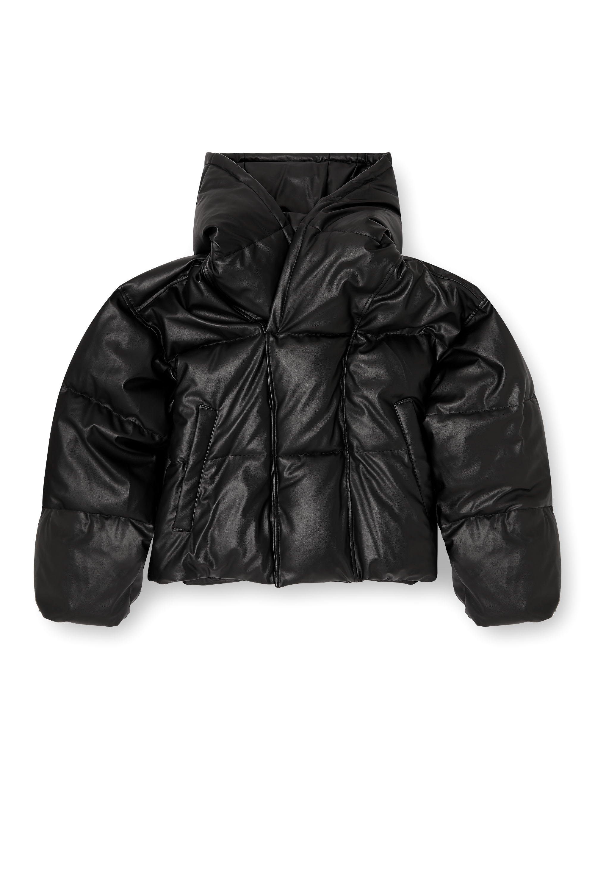 Diesel - W-MYLEY, Chaqueta acolchada con capucha en tejido recubierto Hombre in Negro - 3