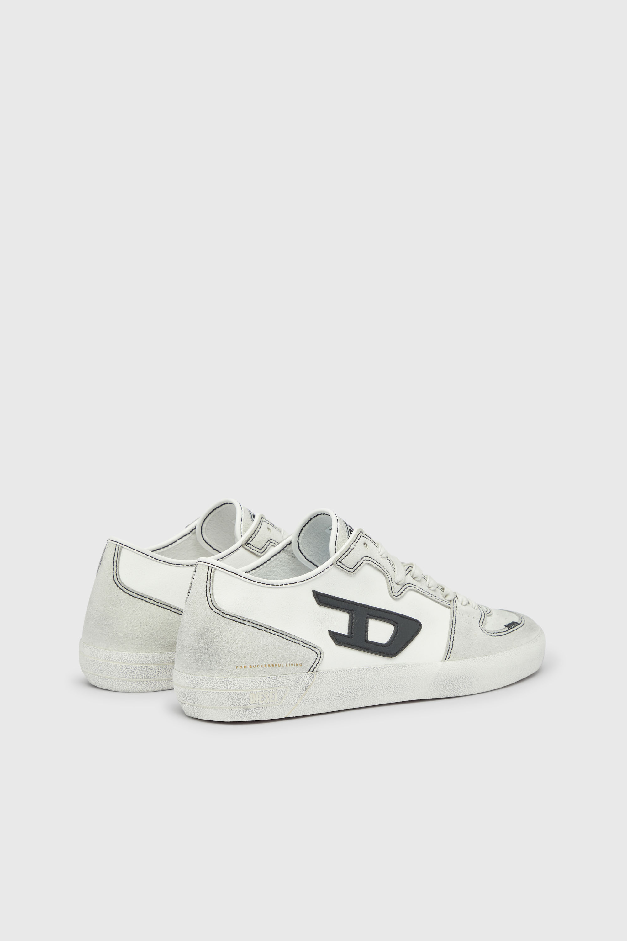 Diesel - S-LEROJI D-2 LOW, S-Leroji - Zapatillas paneladas con logo D Hombre in Blanco - 3