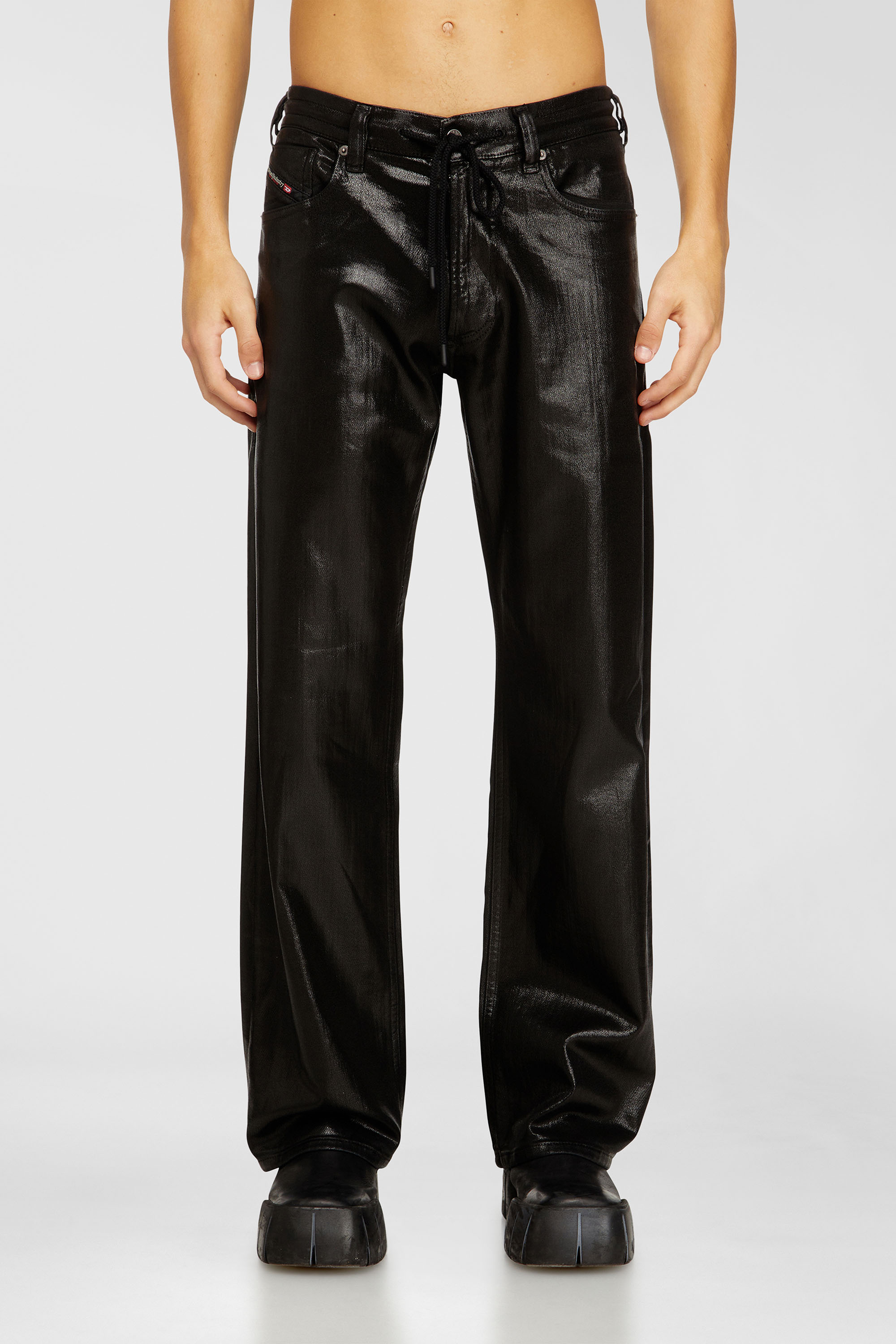 Diesel - Relaxed 2080 D-Reel Joggjeans&reg; 068VD Hombre, Negro/Gris oscuro - 2