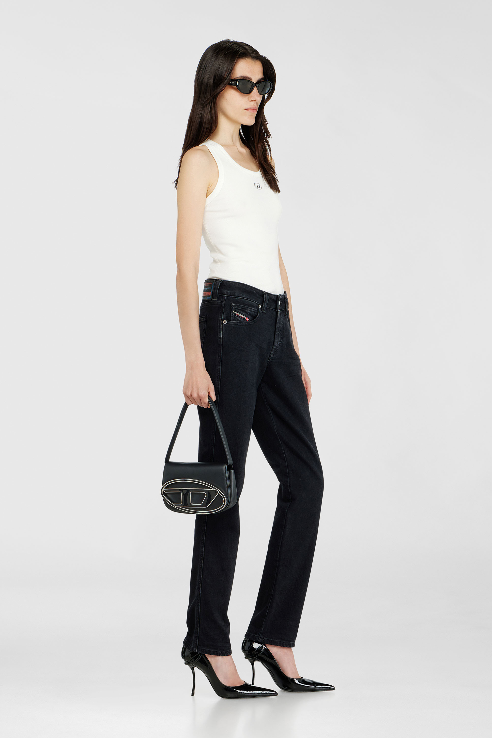 Diesel - Slim Jeans 1992 D-Jiann 09N89 Mujer, Negro/Gris oscuro - 2