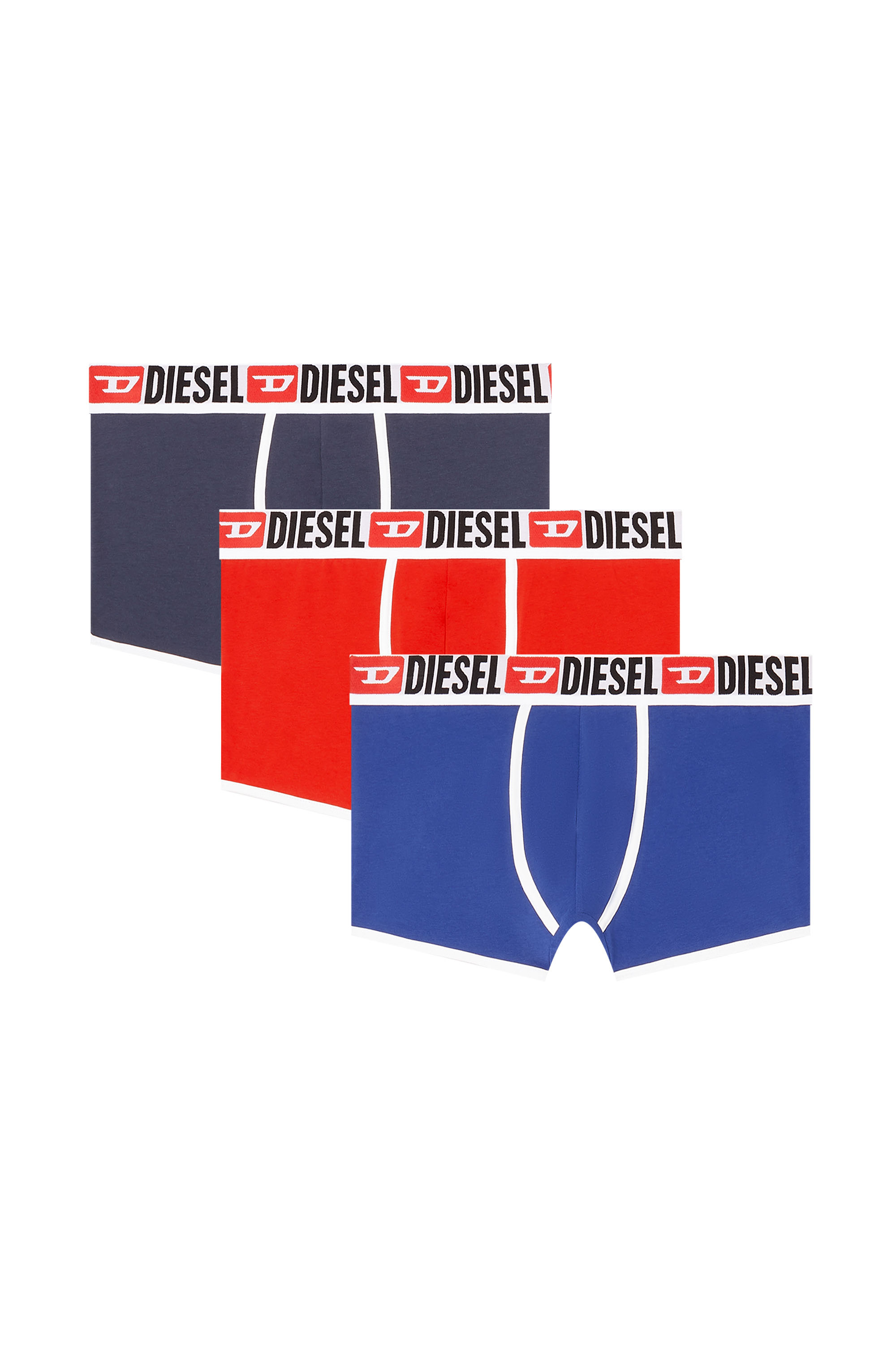 Diesel - DANILO-D-CORE-3PACK, Paquete de 3 bóxers de algodón elástico con ribete Hombre in Rojo - 1