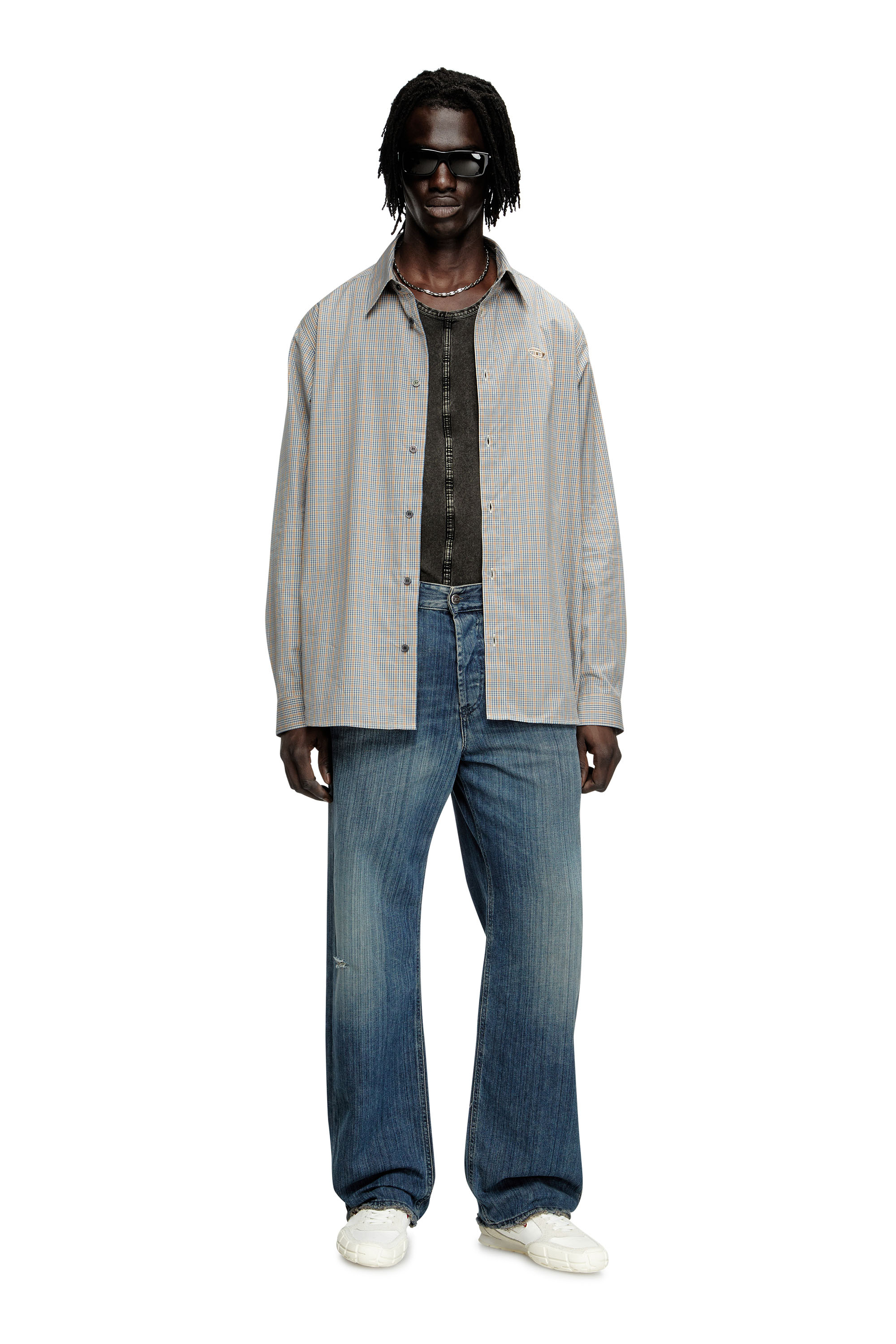Diesel - S-SIMPLY-DLBV, Camisa cuadros con bordado oval D Hombre in Multicolor - 2