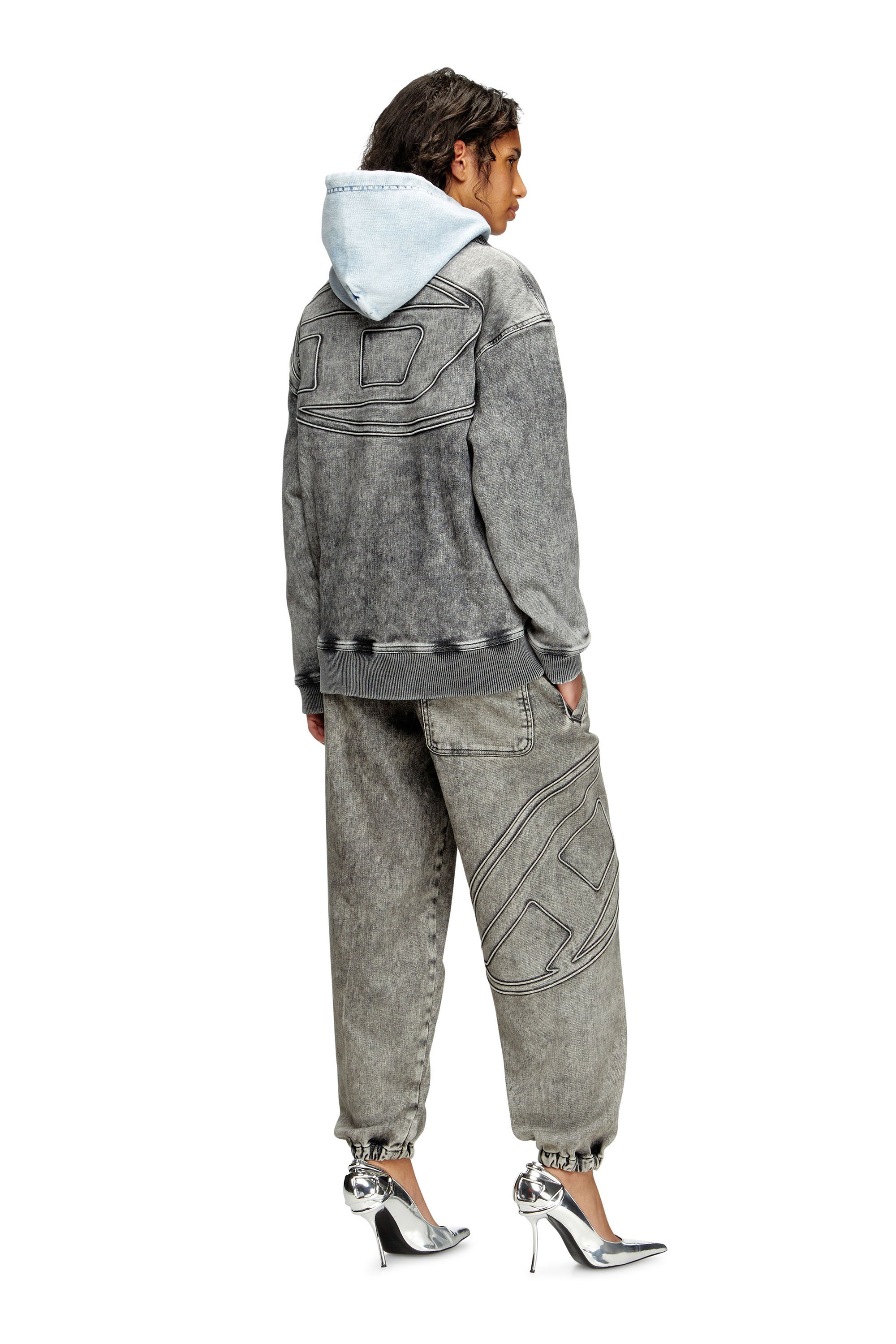 Diesel - D-CARLY-S TRACK, Jersey Track Denim con cremallera y Oval D Unisex in Gris - 7