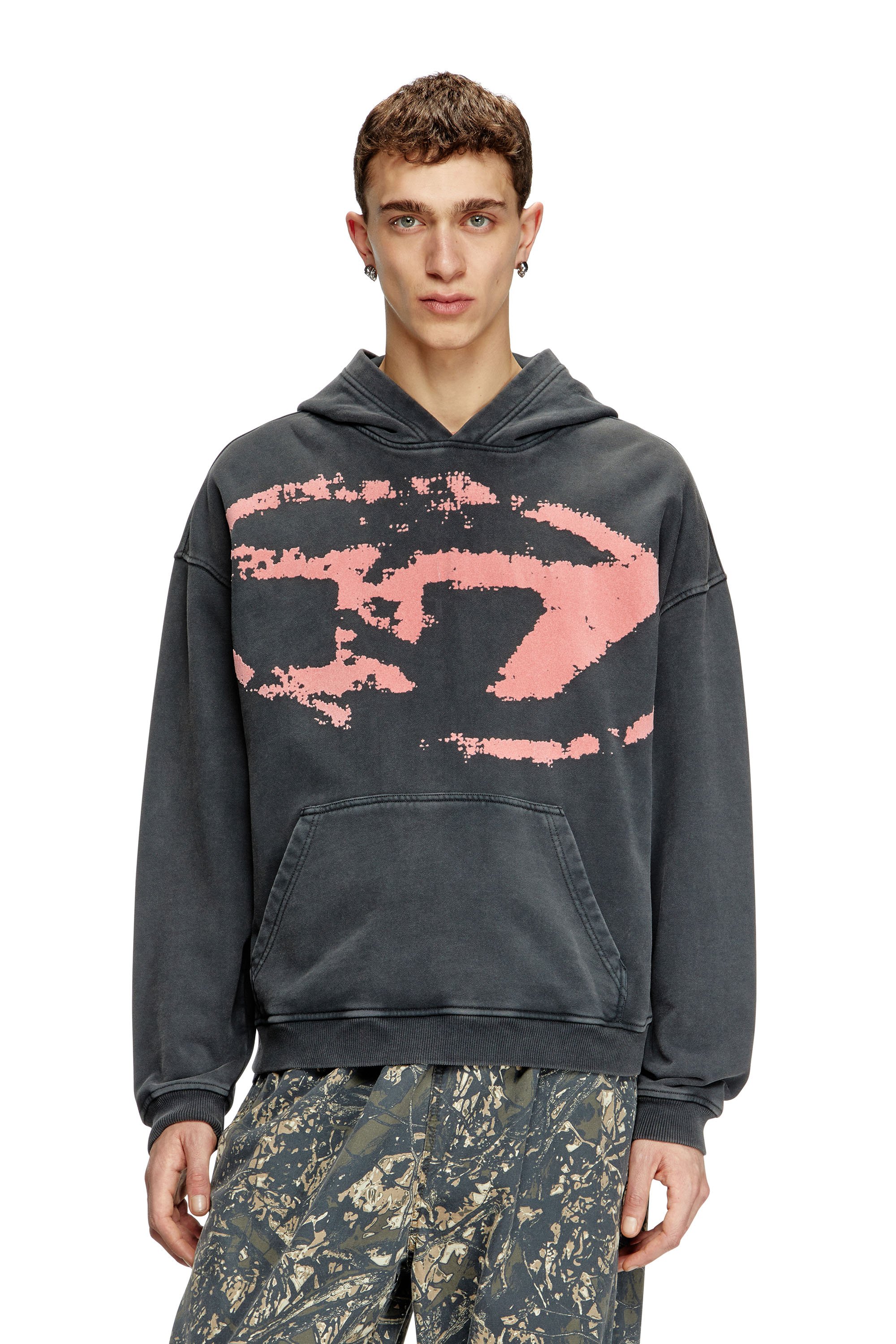 Diesel - S-BOXT-HOOD-R10, Sudadera con capucha con logotipo Oval D en relieve Hombre in ToBeDefined - 1