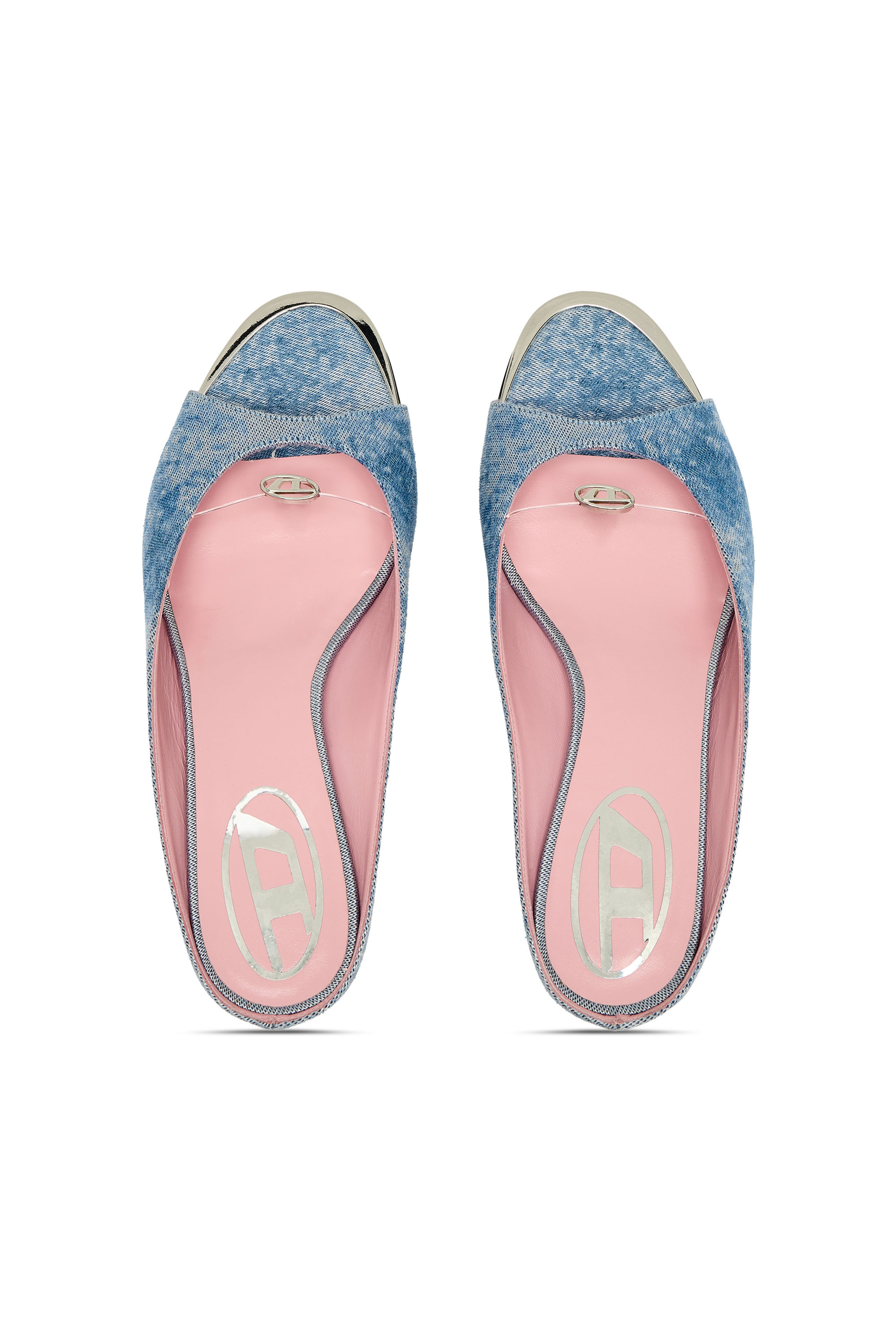 Diesel - D-DIAM'S-SA-40, Woman's D-Diam's-Low denim mule with floating Oval D in null - 4