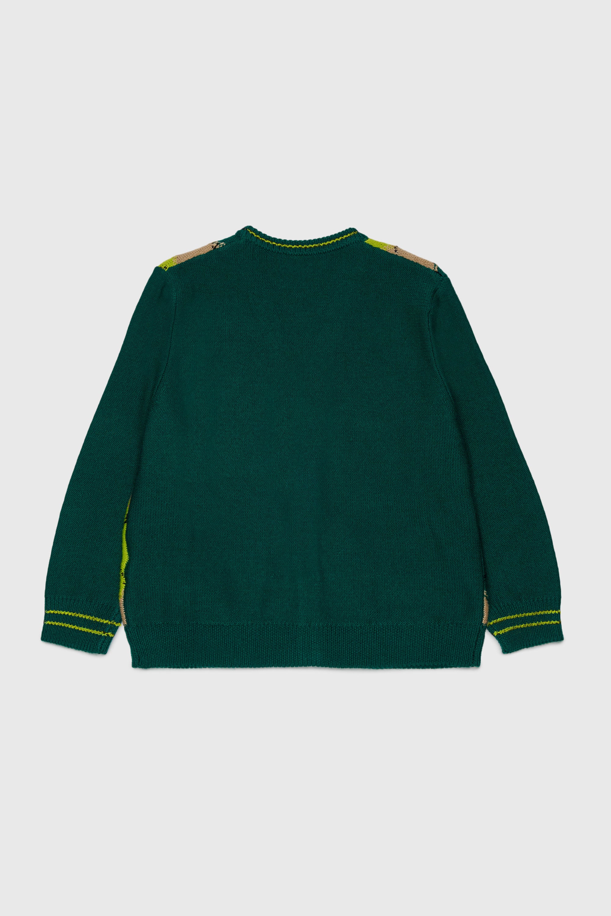 Diesel - KROMYCARDIGAN OVER, C&aacute;rdigan de mezcla de lana con motivo argyle Unisex in Verde - 2