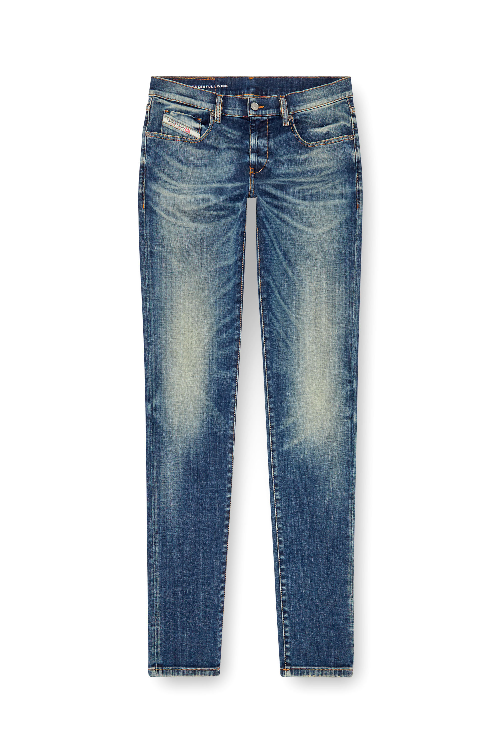 Diesel - Slim Jeans 2019 D-Strukt 09J50, Hombre Slim Jeans - 2019 D-Strukt in Azul marino - Image 3