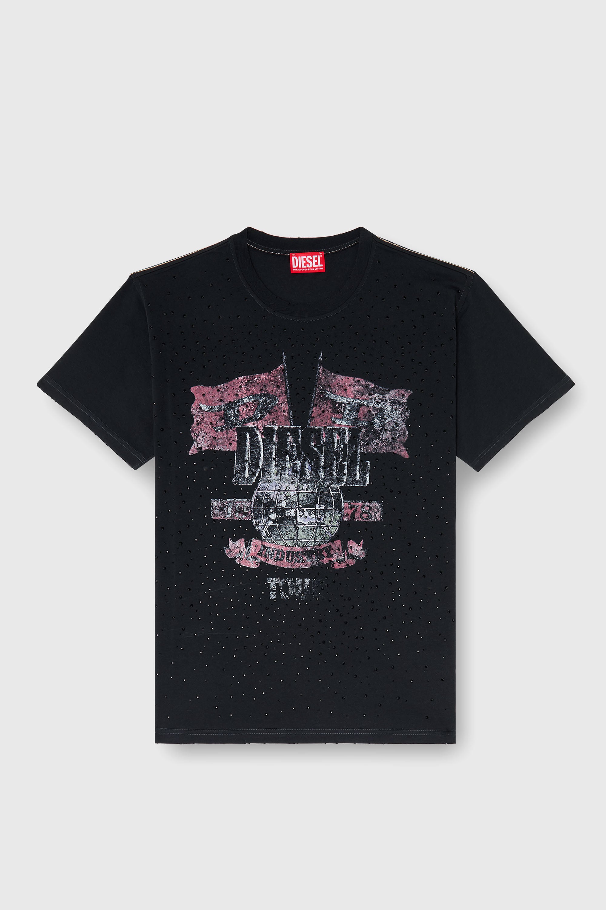 Diesel - T-MARLY, Camiseta con gr&aacute;ficos de concierto y cristales Mujer in ToBeDefined - 2