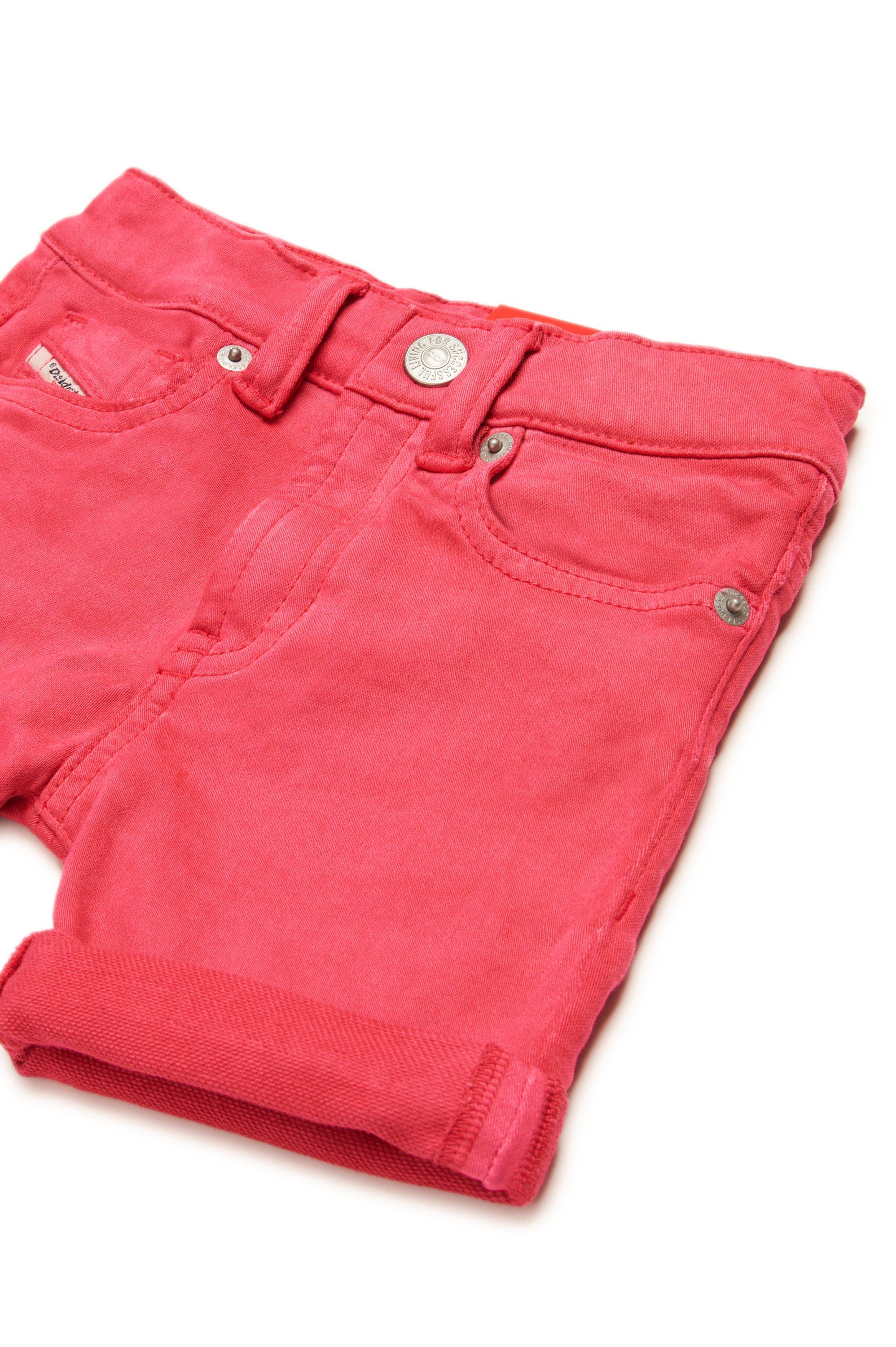 Diesel - PGALLYB JJJ, Pantalones cortos en tejido JoggJeans de color doblados hacia arriba Unisex in Rosa - 3