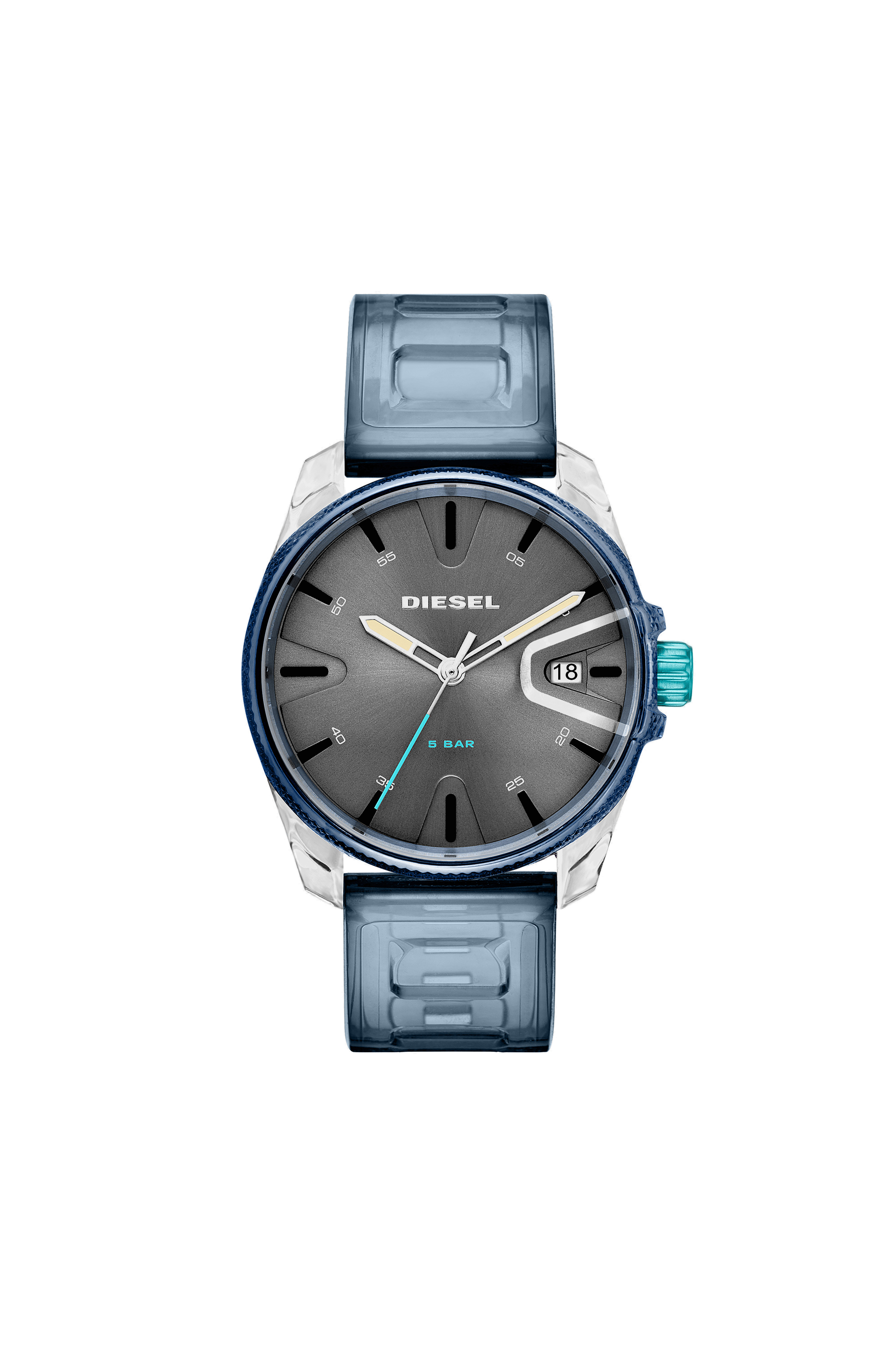 Diesel - DZ1868, Ms9 reloj de tres manecillas con correa en silicona azul Hombre in Azul marino - 1
