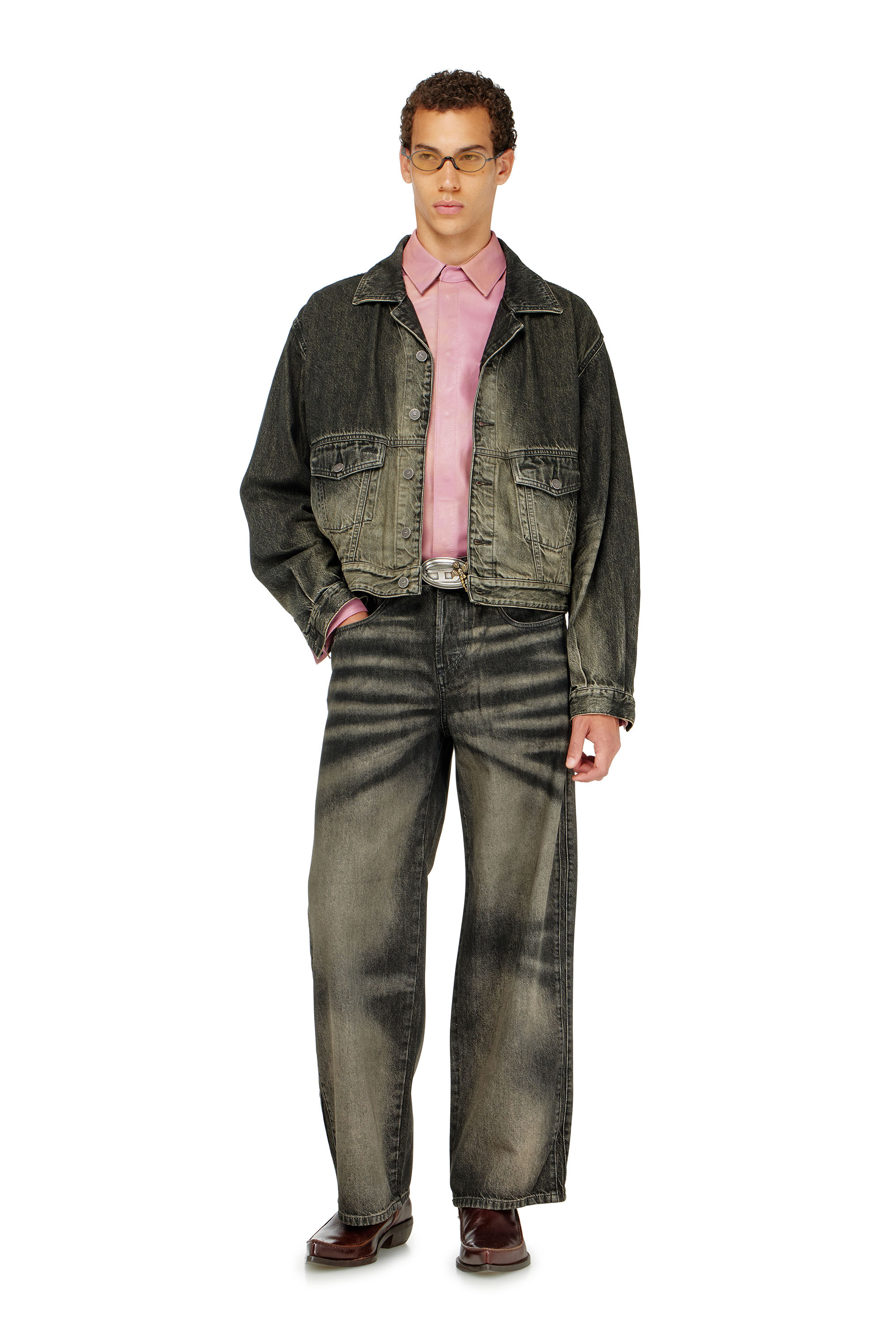 Diesel - Relaxed Jeans 1982 D-Hakou 09R33 Unisex, Negro/Gris oscuro - 1