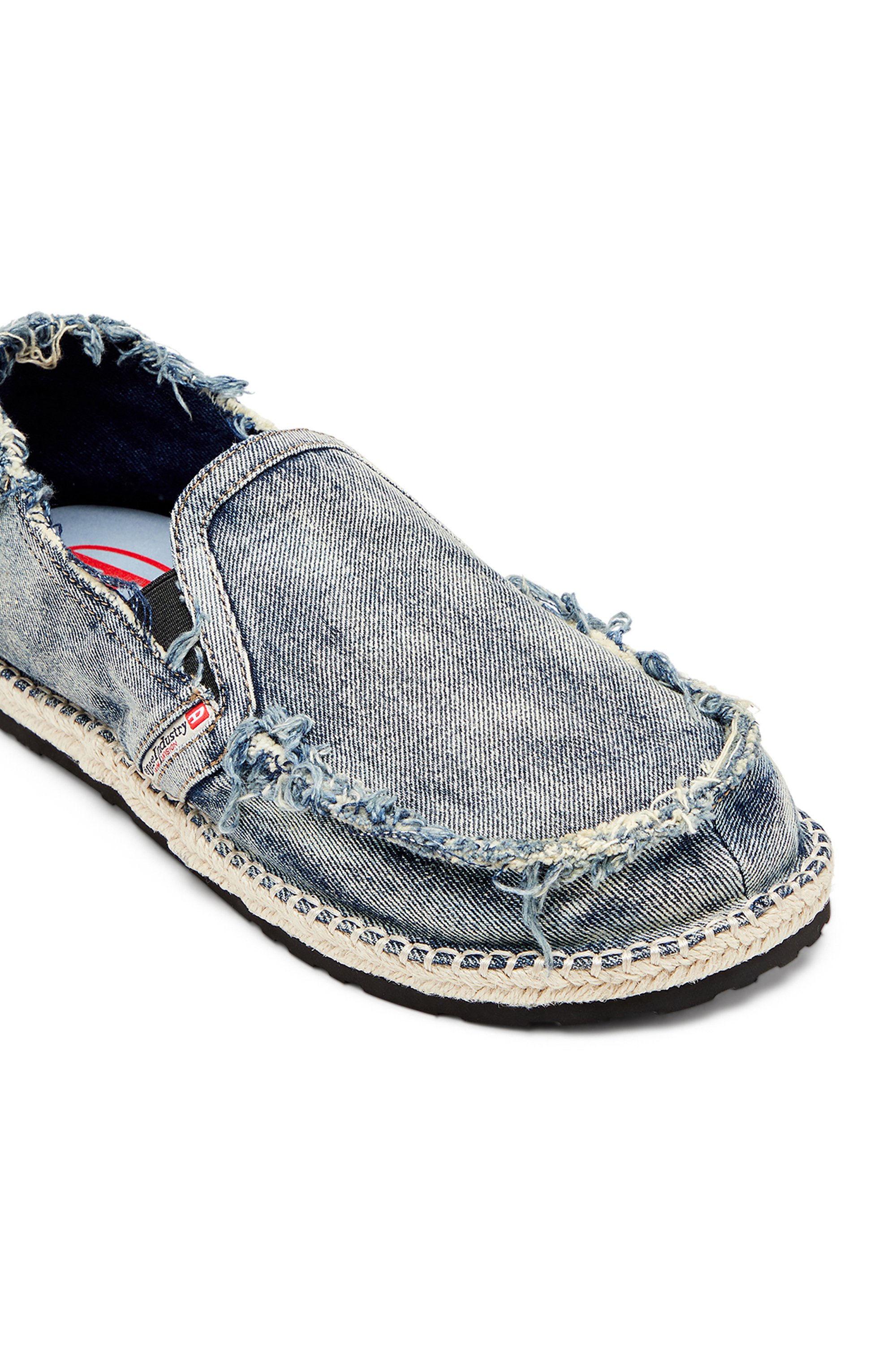 Diesel - D-LUKAS ESP, Man's Espadrille loafers in distressed denim in Light Blue - 7