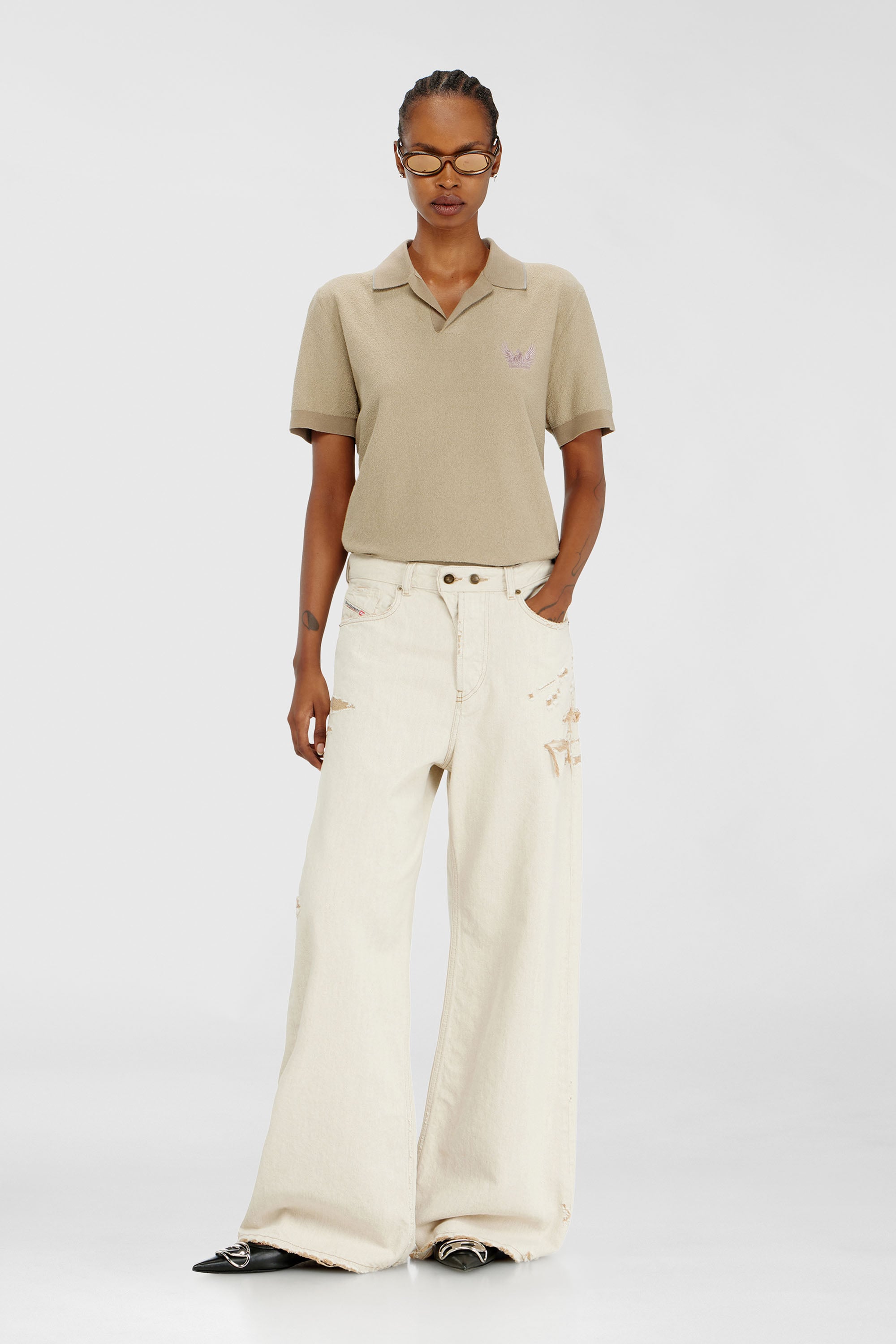 Diesel - Relaxed Jeans 1996 D-Sire 09P89 Mujer, Beige - 1