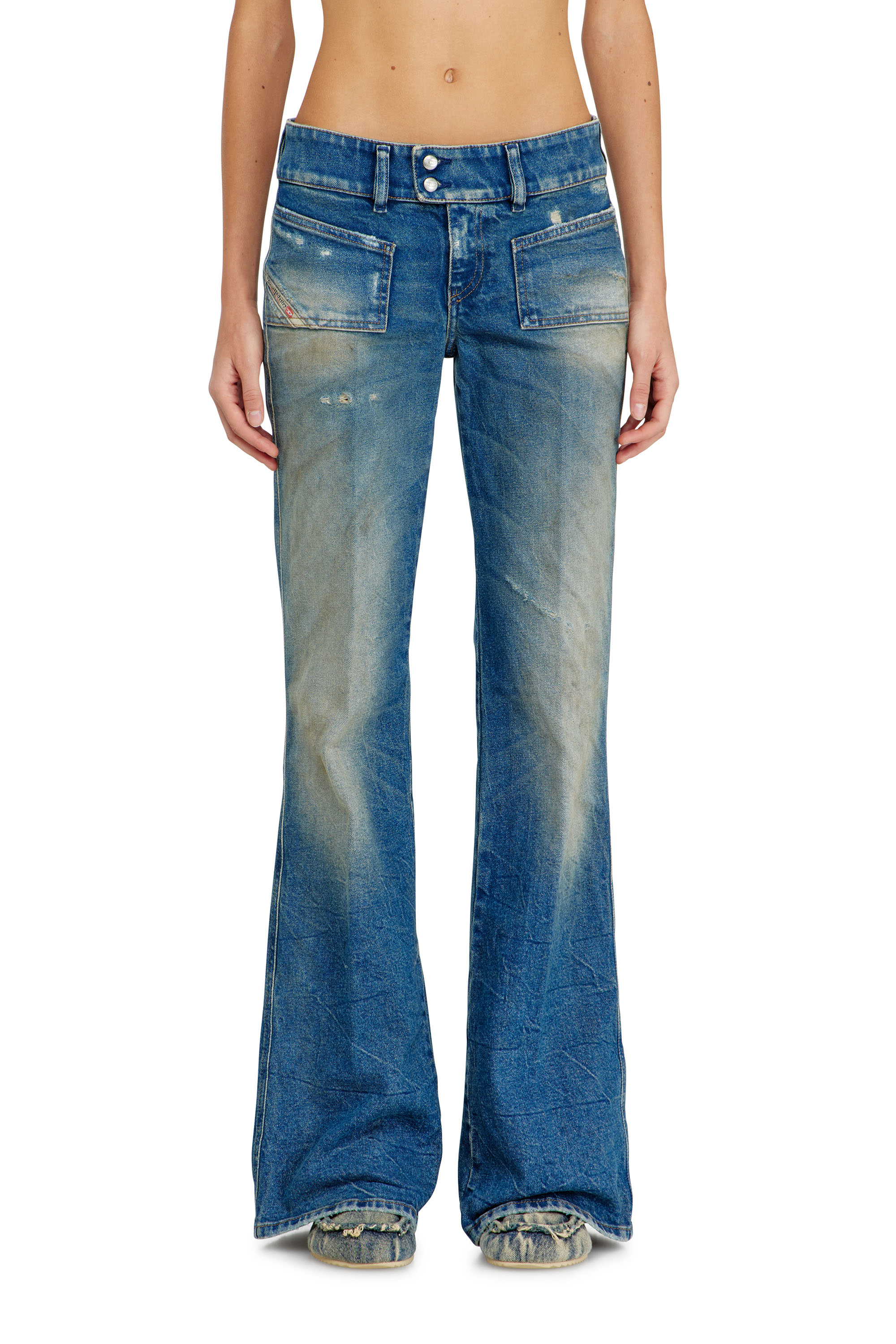 Diesel - Bootcut Jeans D-Hush 09N40 Mujer, Azul medio - 1