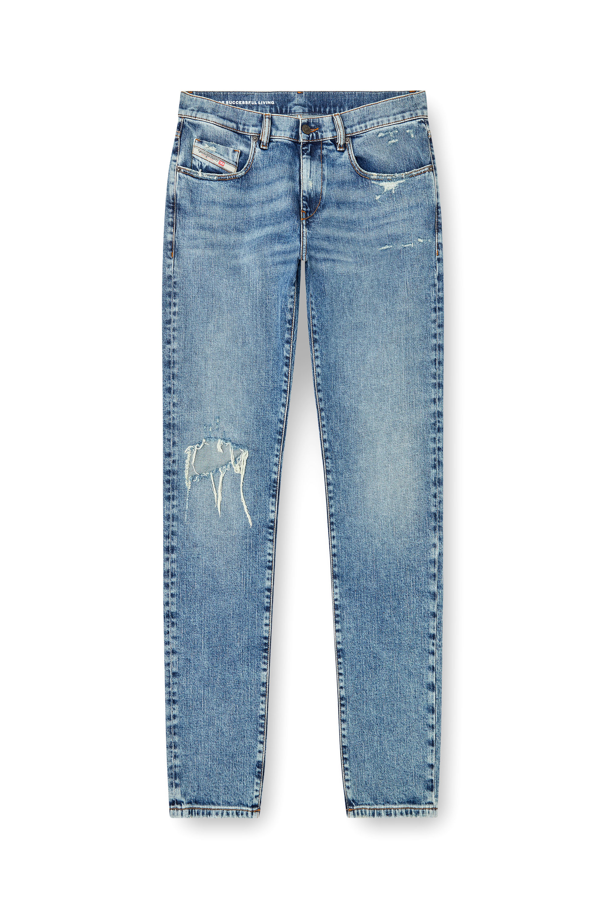 Diesel - Slim Jeans 2019 D-Strukt 09L34 Hombre, Azul Claro - 3