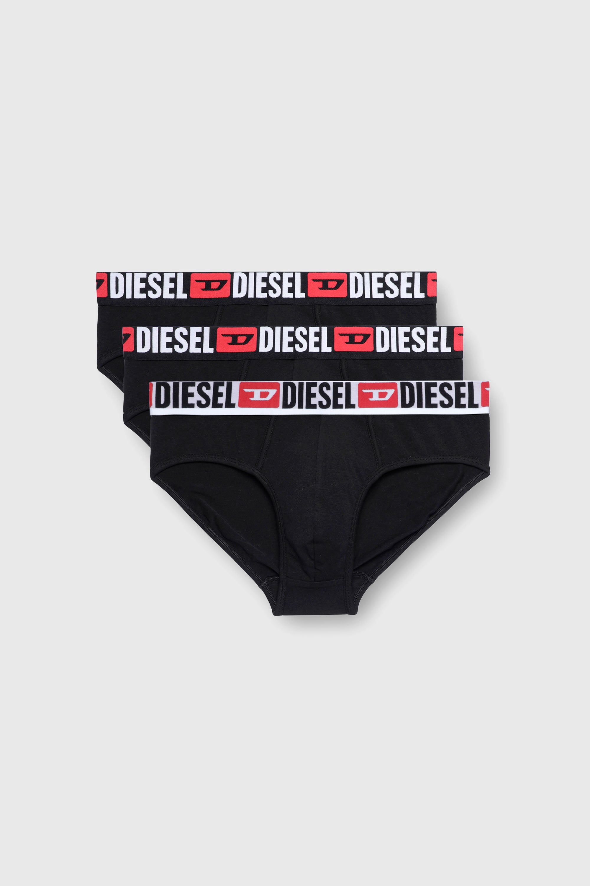 Diesel - UMBR-ANDRETHREEPACK, Paquete de tres calzoncillos de slip de color liso Hombre in Negro - 1