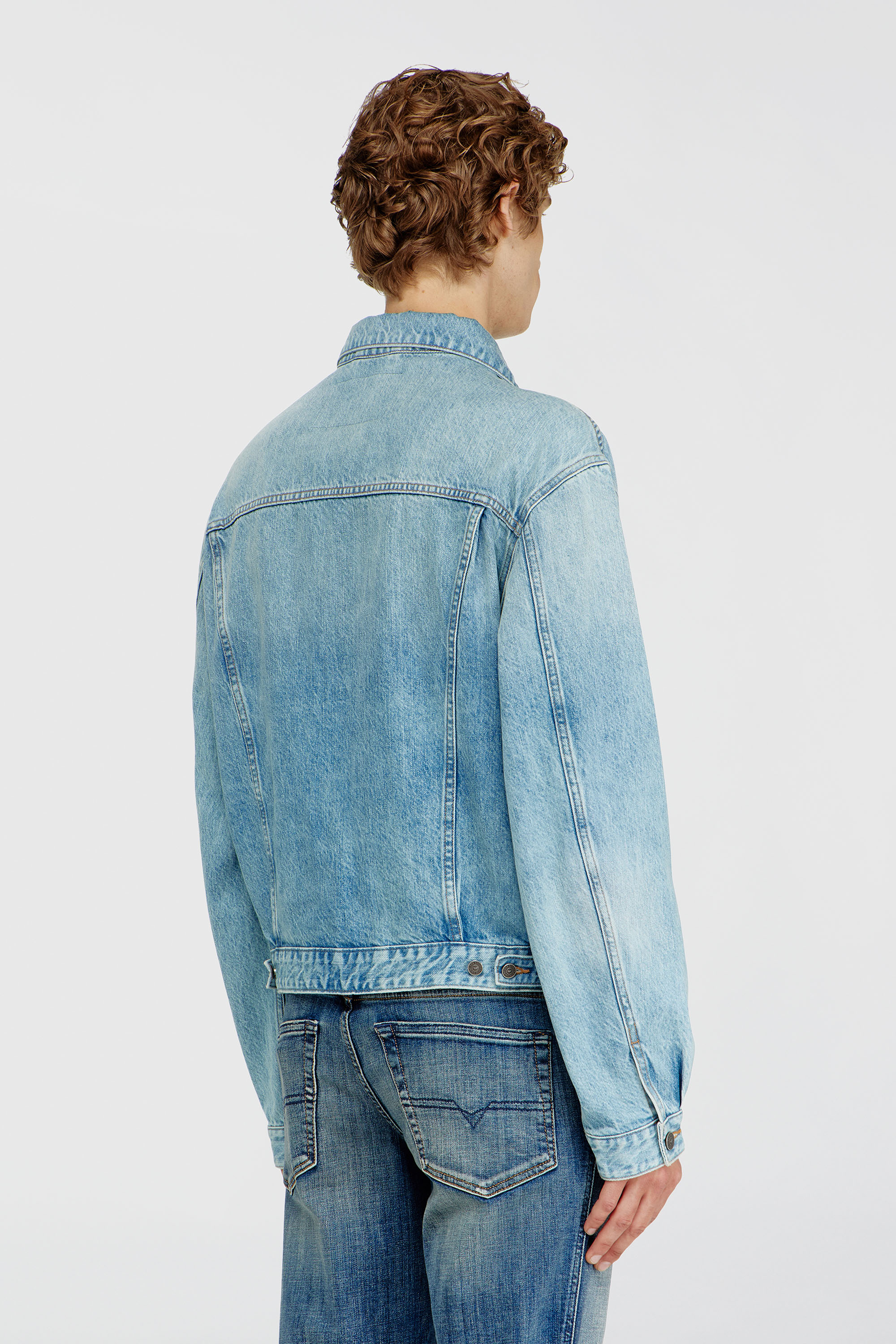 Diesel - D-RANGER, Chaqueta trucker de denim Unisex in Azul marino - 4