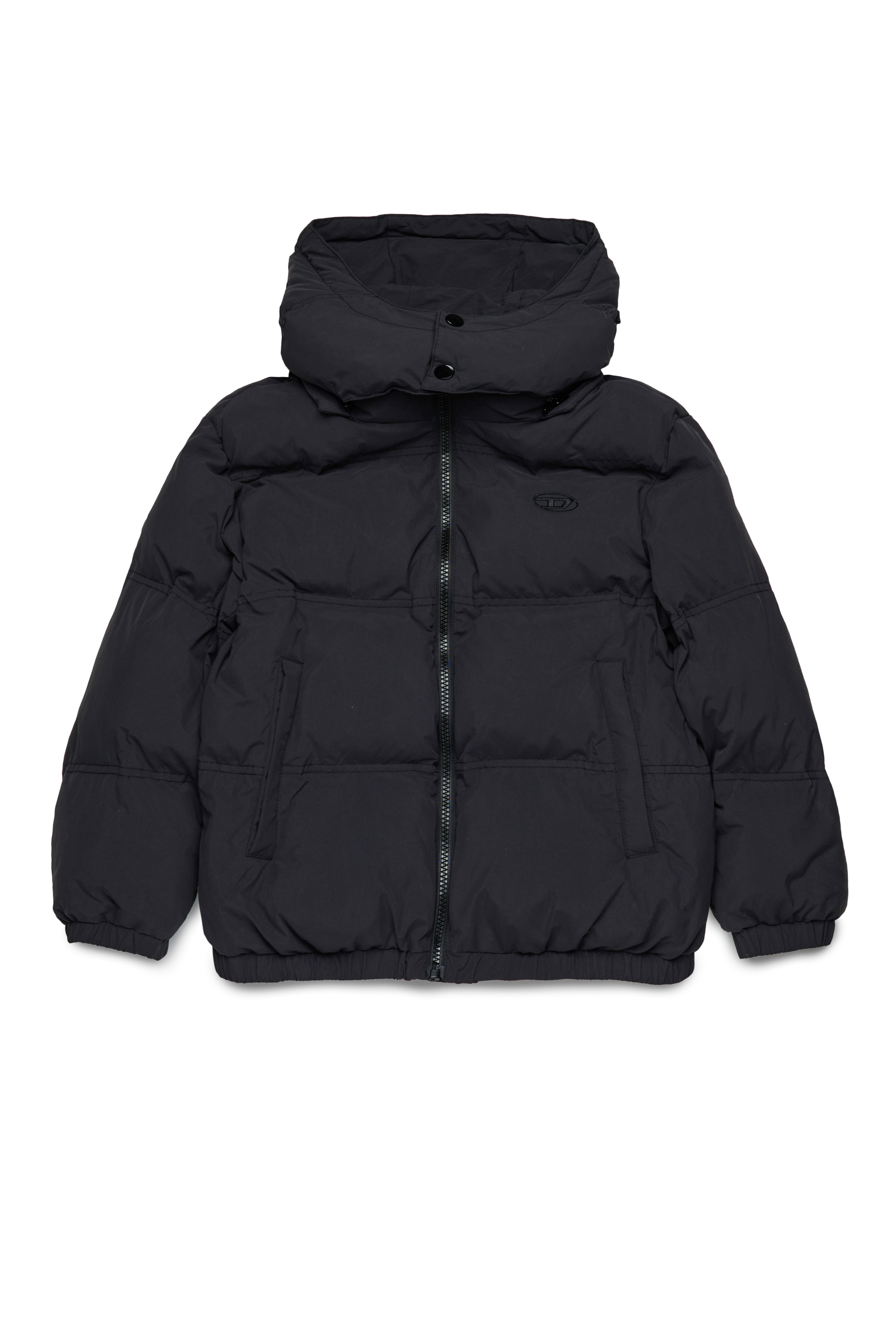 Diesel - JWRAVEEL, Chaqueta de nylon con capucha Unisex in Negro - 1