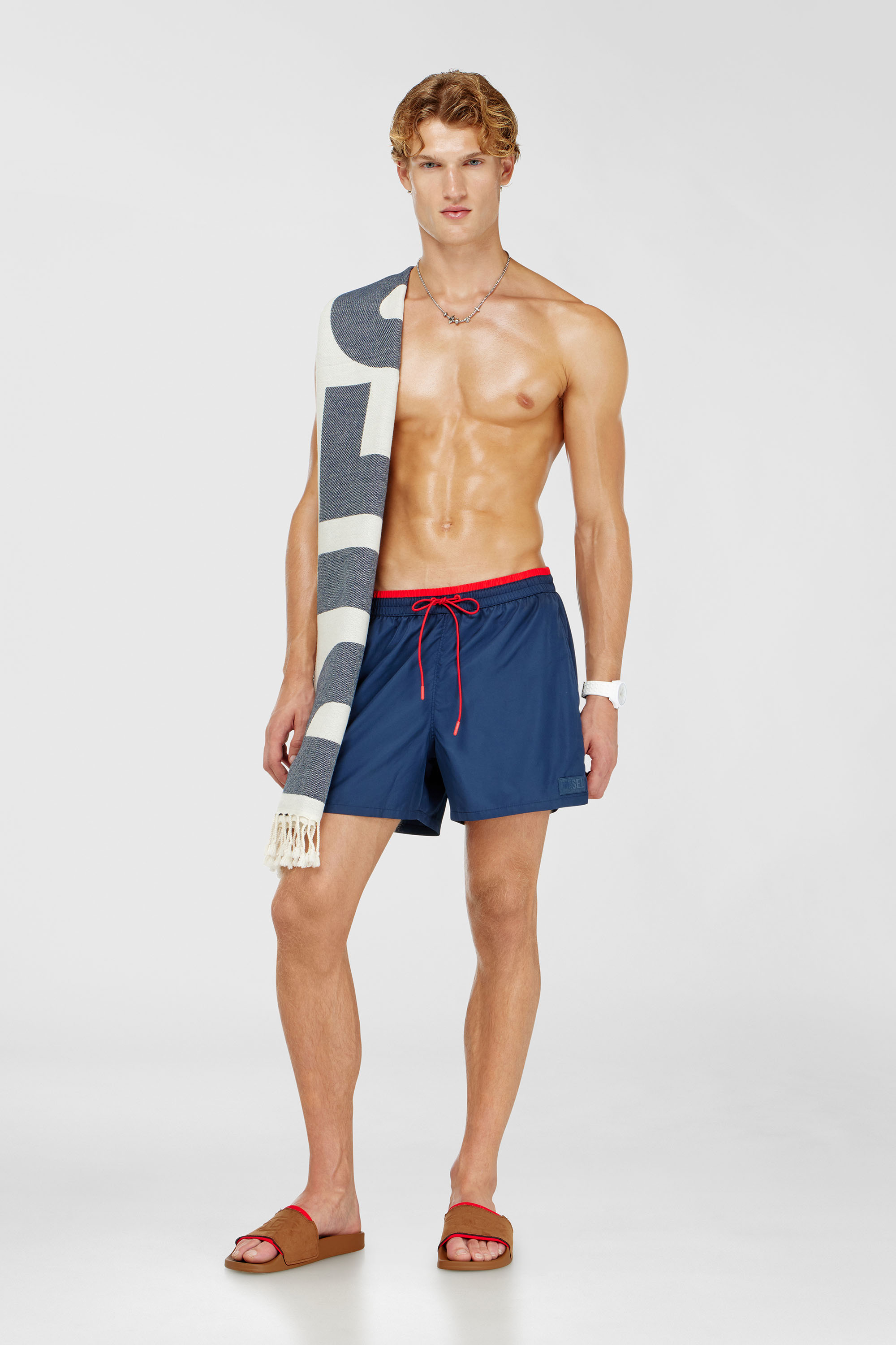 Diesel - JOEL-37-D-CORE, Ba&ntilde;ador con cintura de color contrastante Hombre in Azul marino - 2