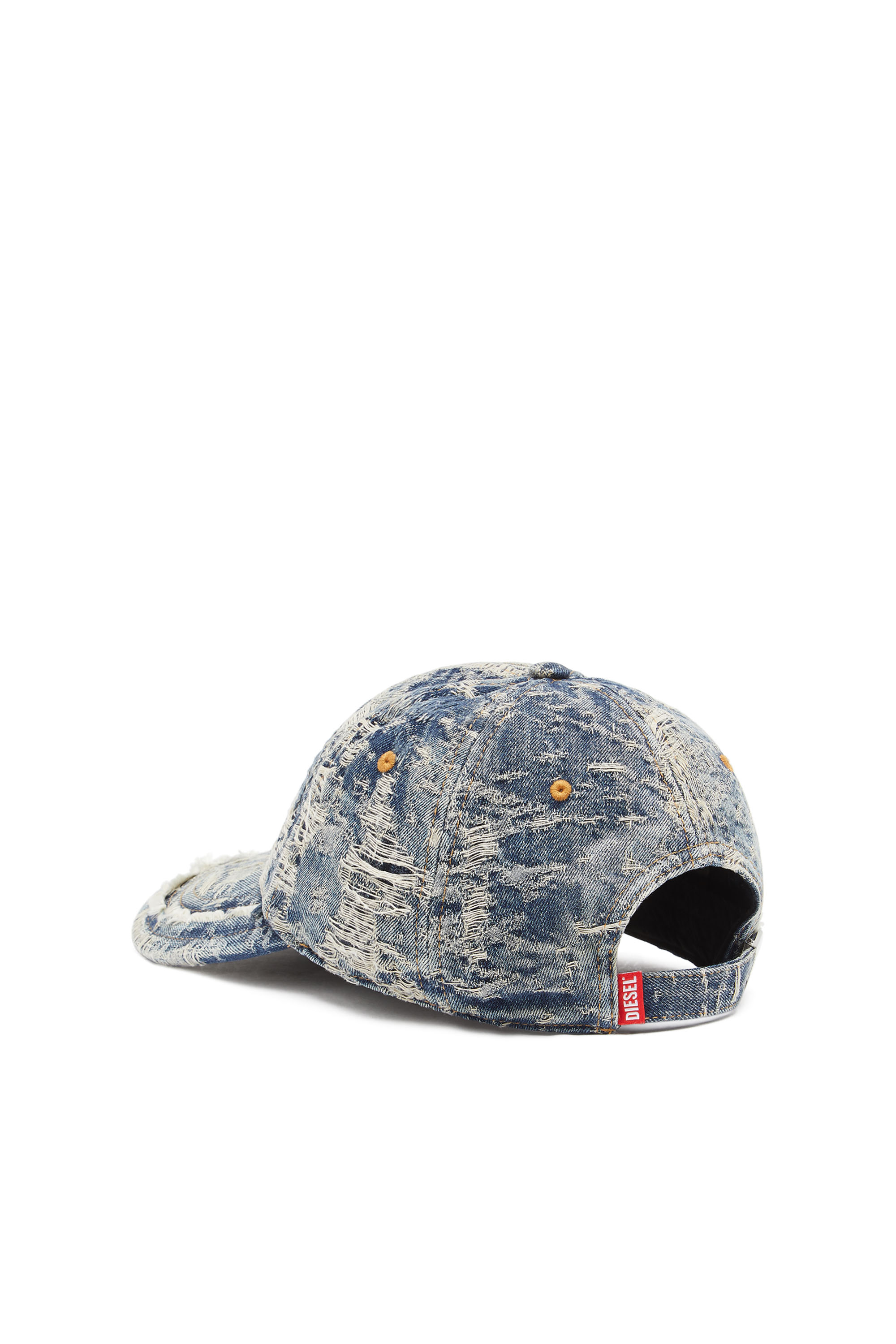 Diesel - C-ARMELO, Gorra de béisbol en denim desgastado Hombre in Azul marino - 2