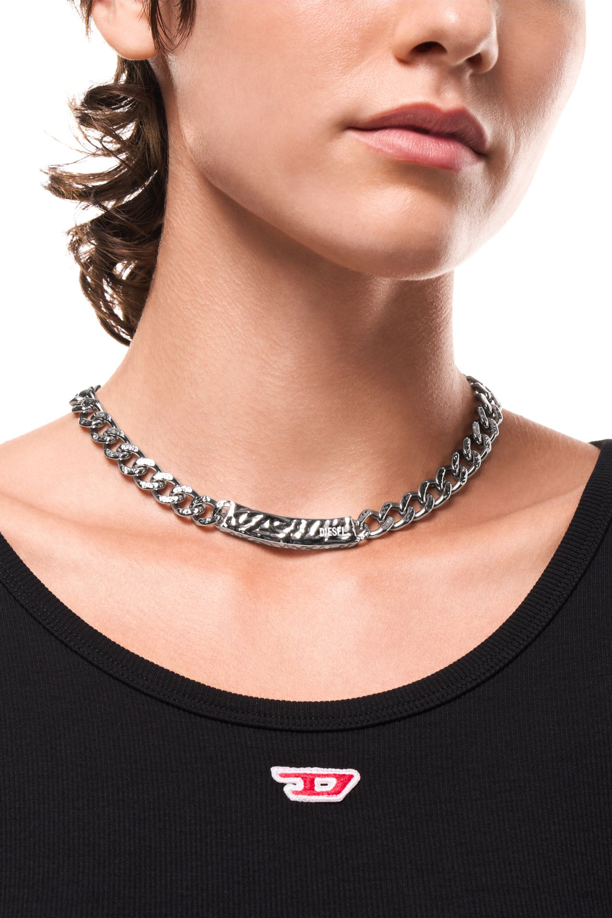 Diesel - DX1733040, Unisex's Stainless Steel Chain Necklace in Silver - 3