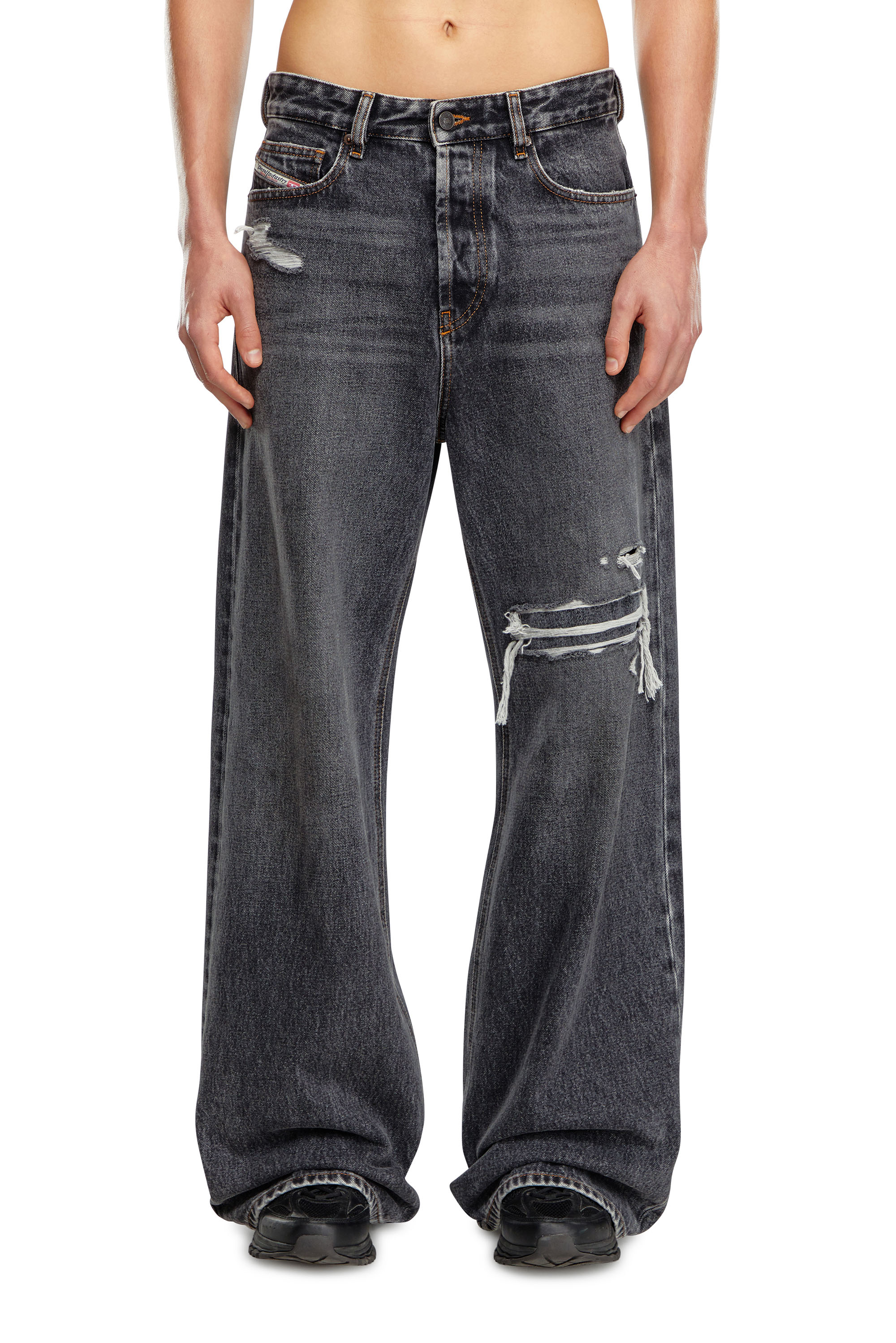 Diesel - Woman Straight Jeans 1996 D-Sire 007F6, Black/Dark grey - Image 5
