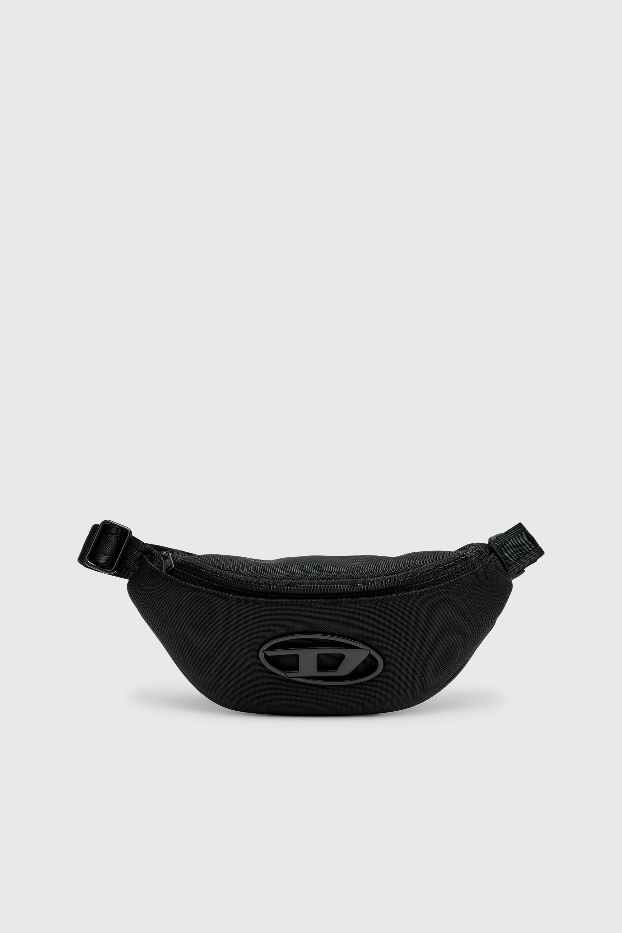 Diesel - HOLI-D BELT BAG M, Holi-D - Bolso ri&ntilde;onera de nylon con bolsillo interior Unisex in Negro - 1