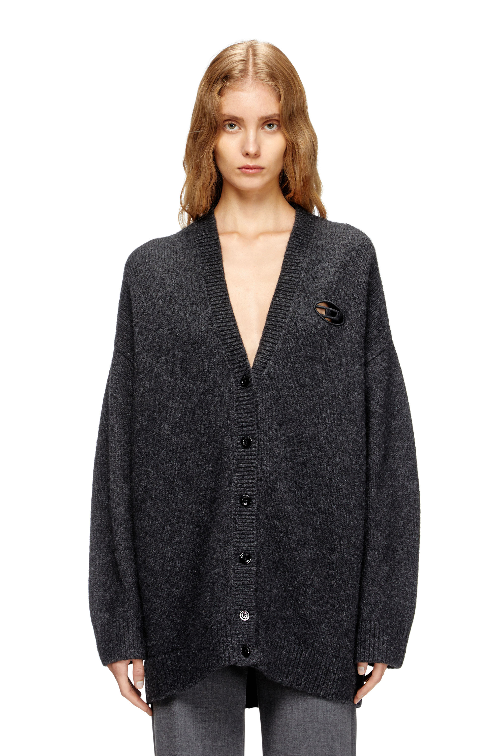 Diesel - M-AREELA, Cárdigan de mezcla de lana y alpaca Mujer in Multicolor - 1