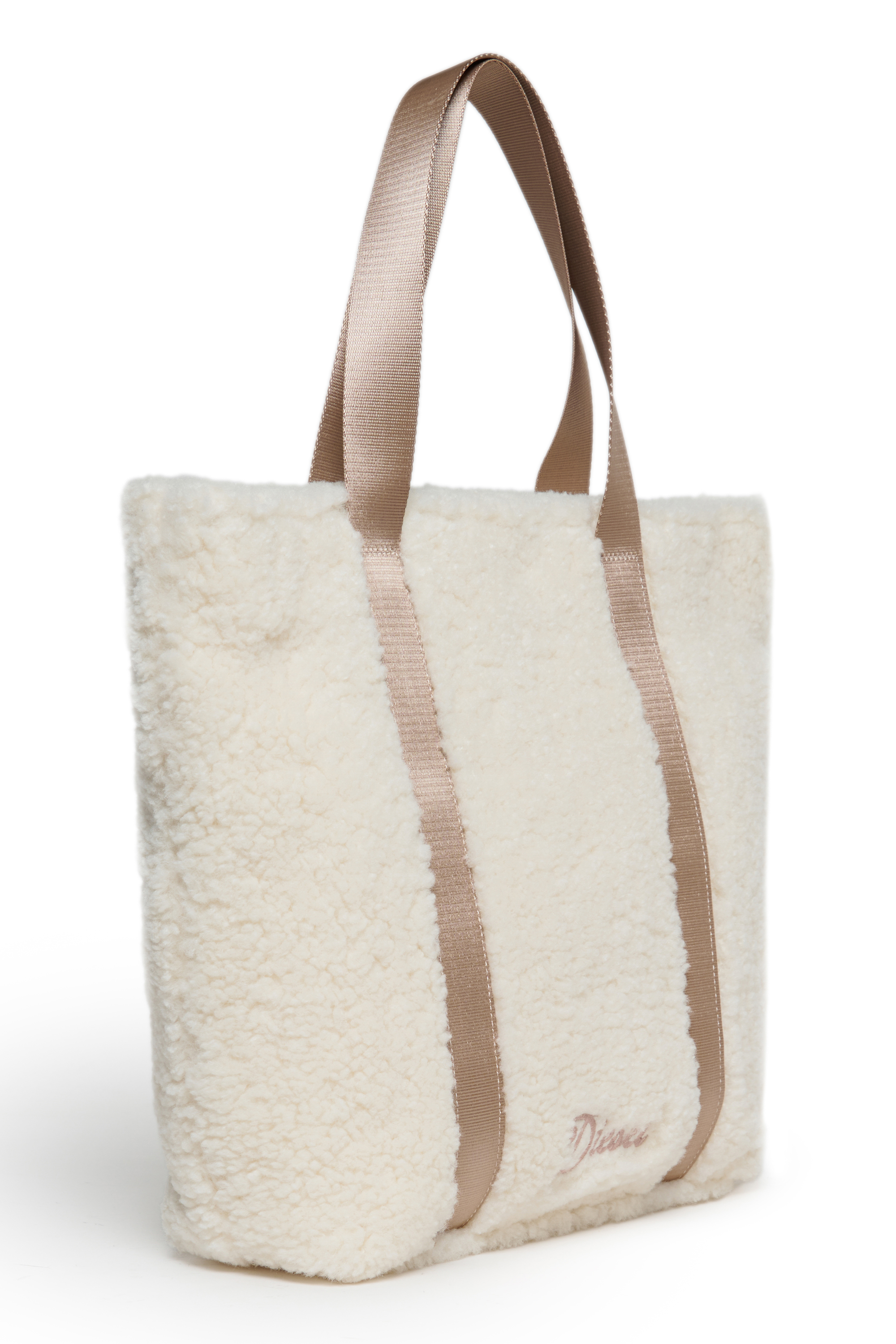 Diesel - WIXA, WIXA - Bolso tote de borreguito Mujer in Blanco - 3