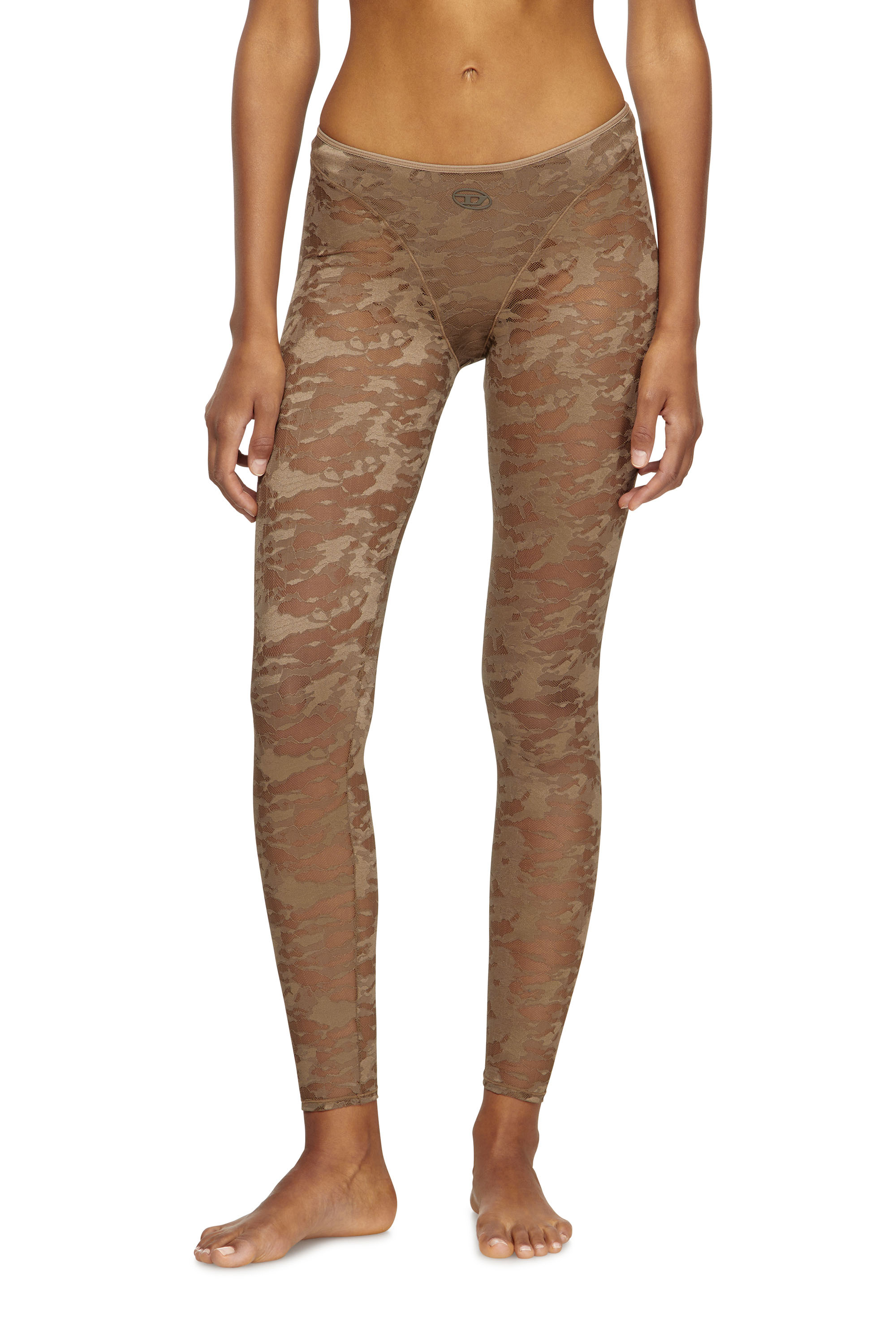 Diesel - CLAIRE-UTLT, Leggings de encaje de camuflaje Mujer in Marrón - 2