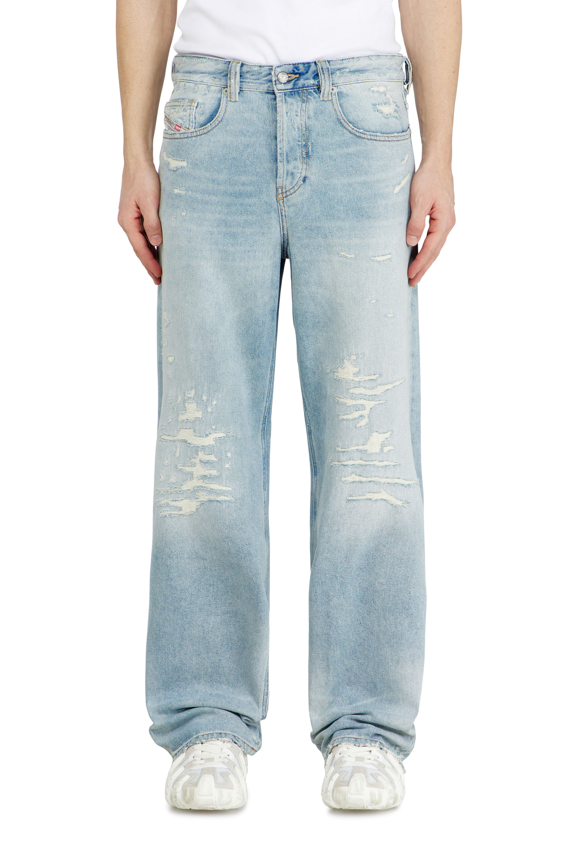 Diesel - Relaxed Jeans 2001 D-Macro 09M53 Hombre, Azul Claro - 4