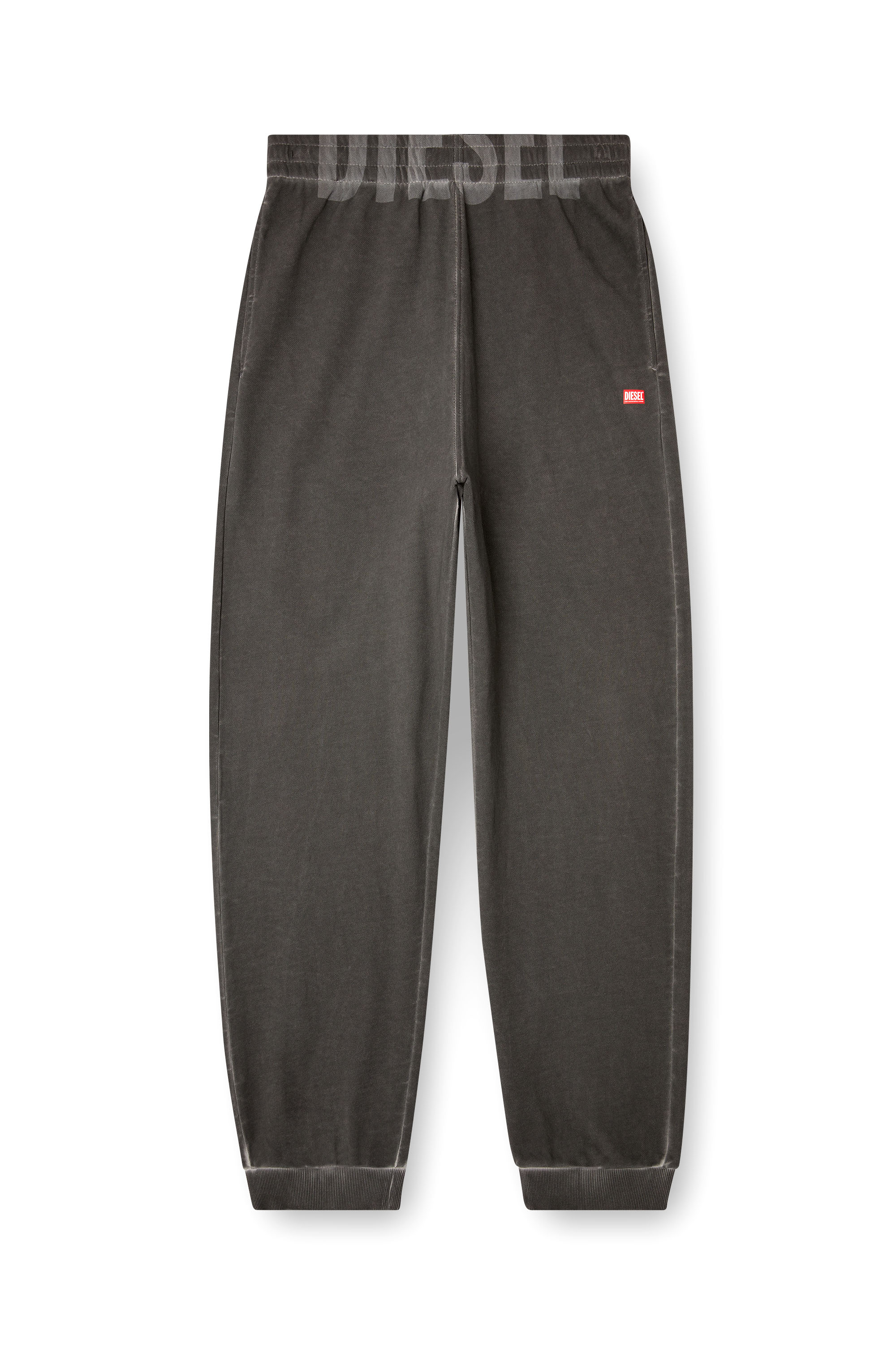Diesel - P-MARKY-CUFF-T1, Joggers de algodón con cordón en la cintura Hombre in Gris - 3