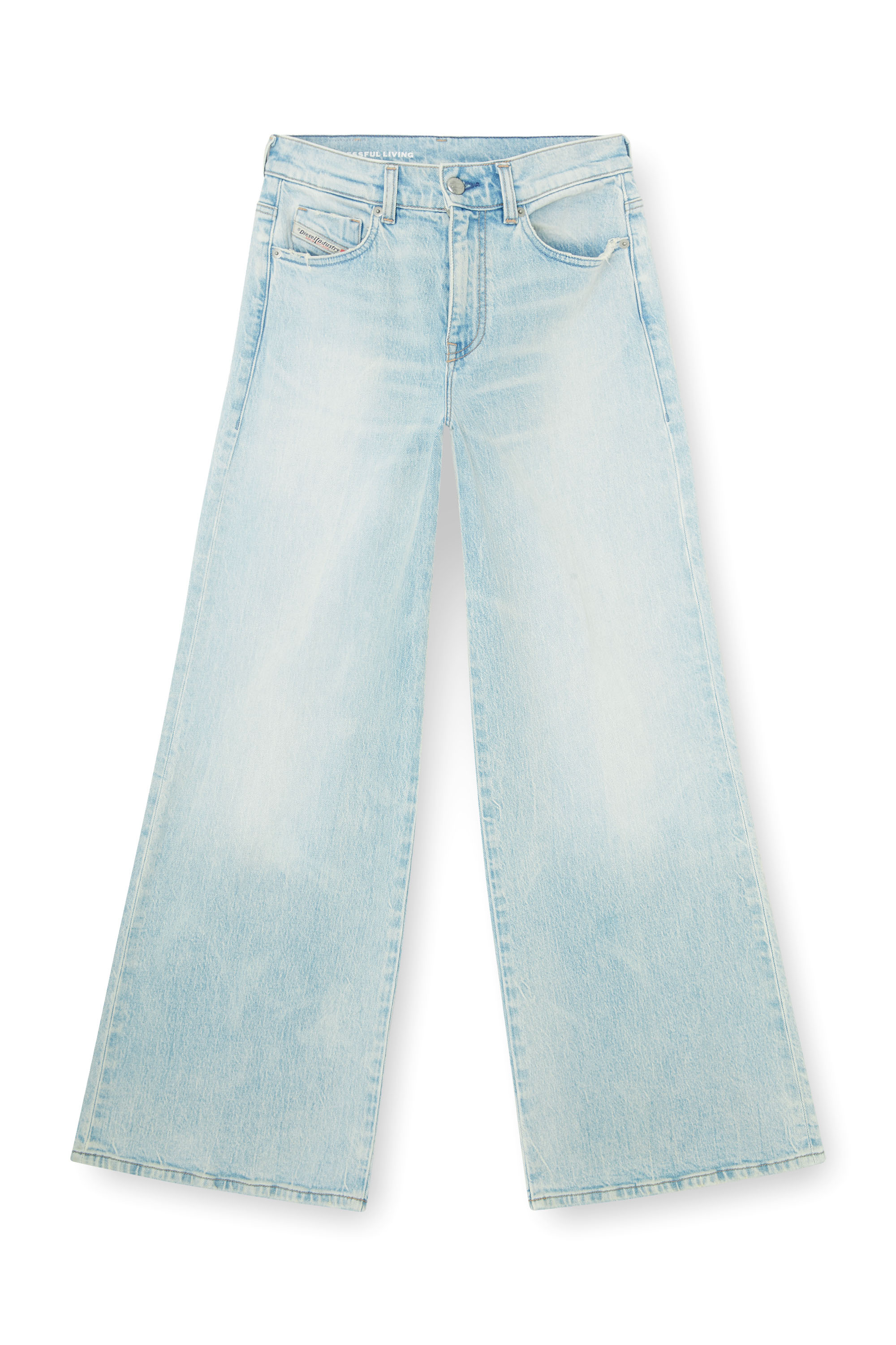 Diesel - Flare Jeans 1978 D-Akemi 0KBBX Mujer, Azul Claro - 6