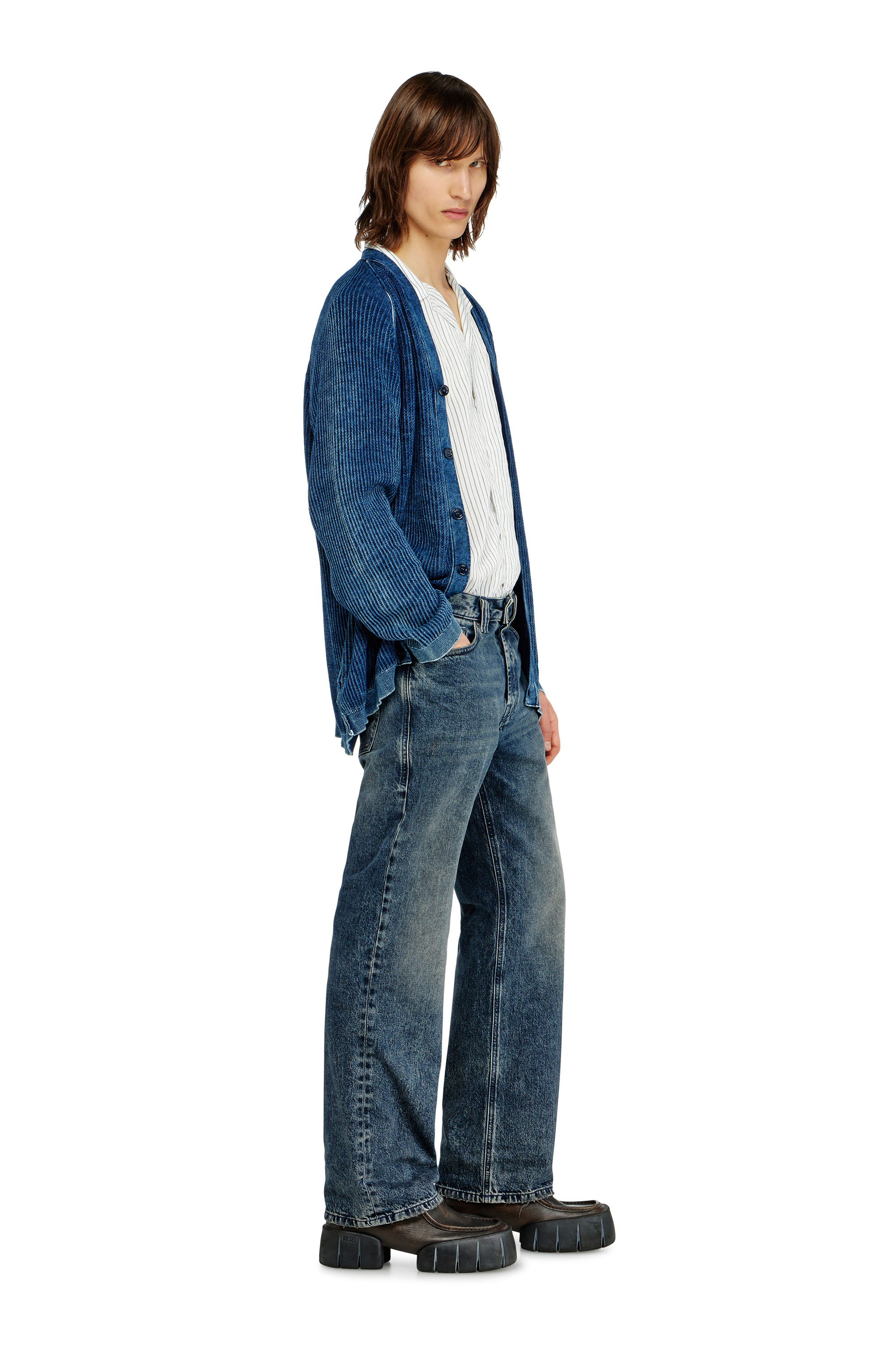 Diesel - Relaxed Jeans 1980 D-Eeper 09N68 Hombre, Azul Oscuro - 2