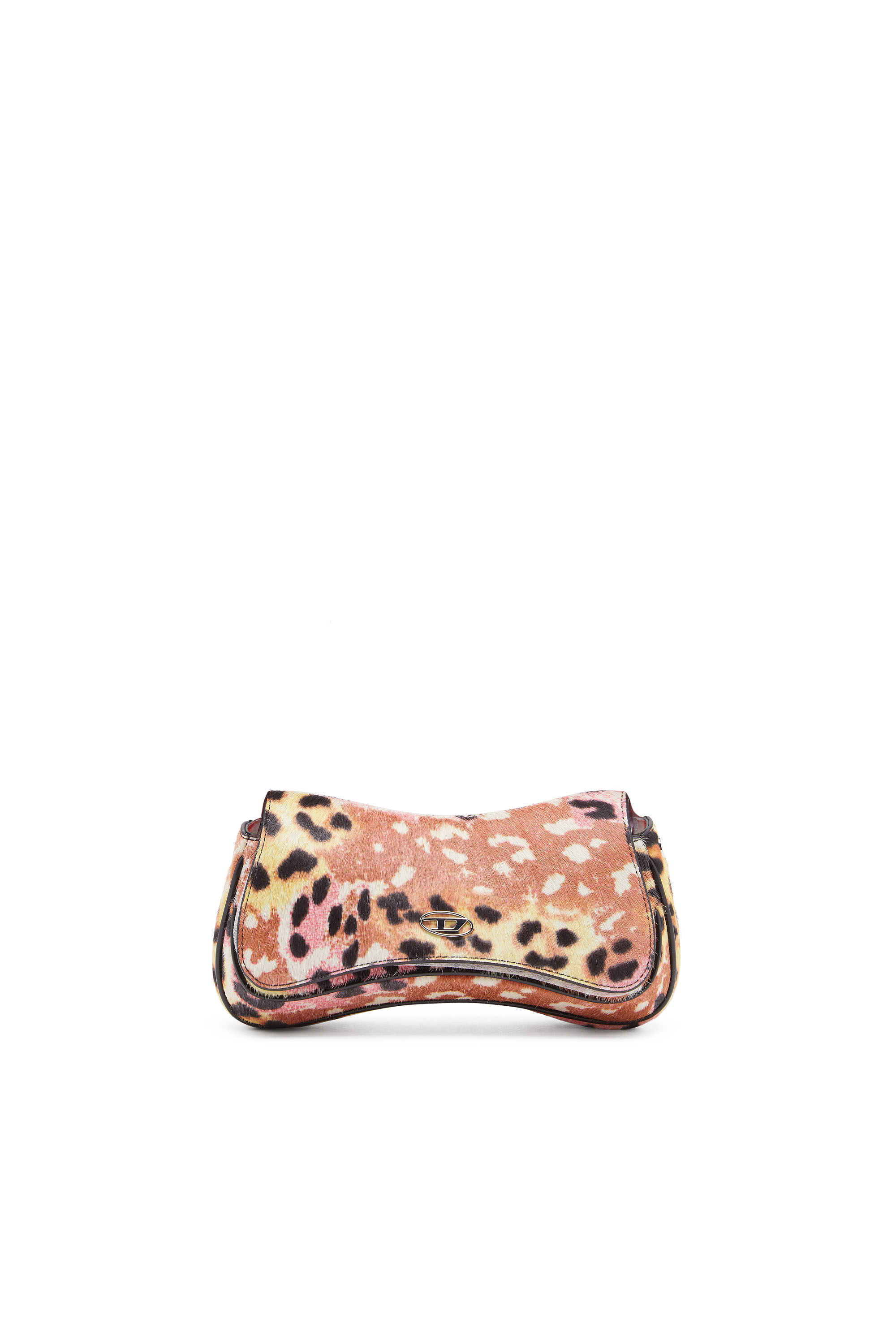 Diesel - PLAY CLUTCH, Play-Clutch en piel de becerro con estampado de leopardo Mujer in Marrón - 2