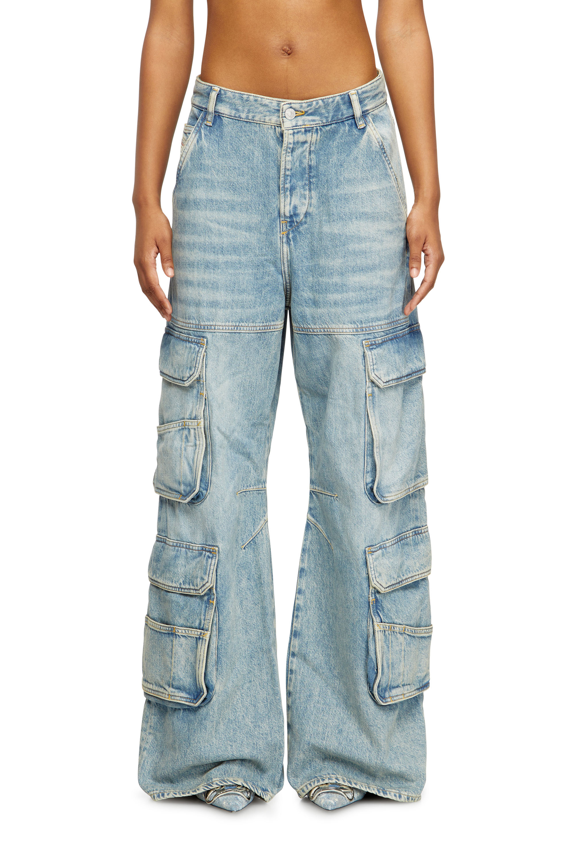 Diesel - Relaxed Jeans 1996 D-Sire 0DBCX Mujer, Azul Claro - 3