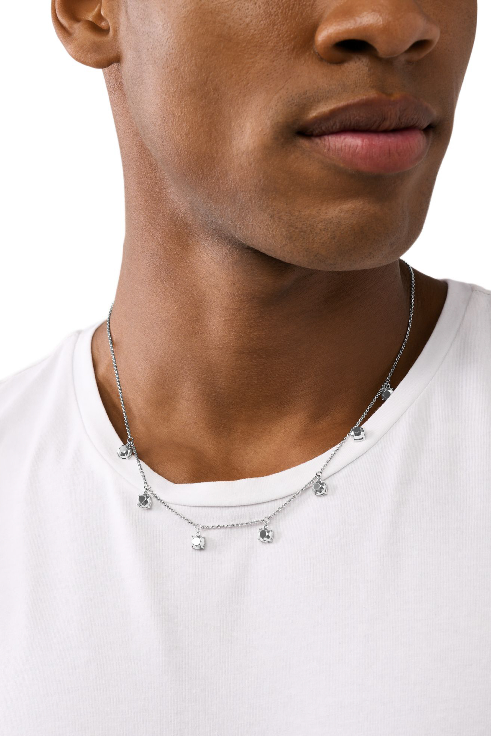 Diesel - DL1360040 STERLING SILVER JEWEL, Collar de cadena de plata esterlina Unisex in Plateado - 3