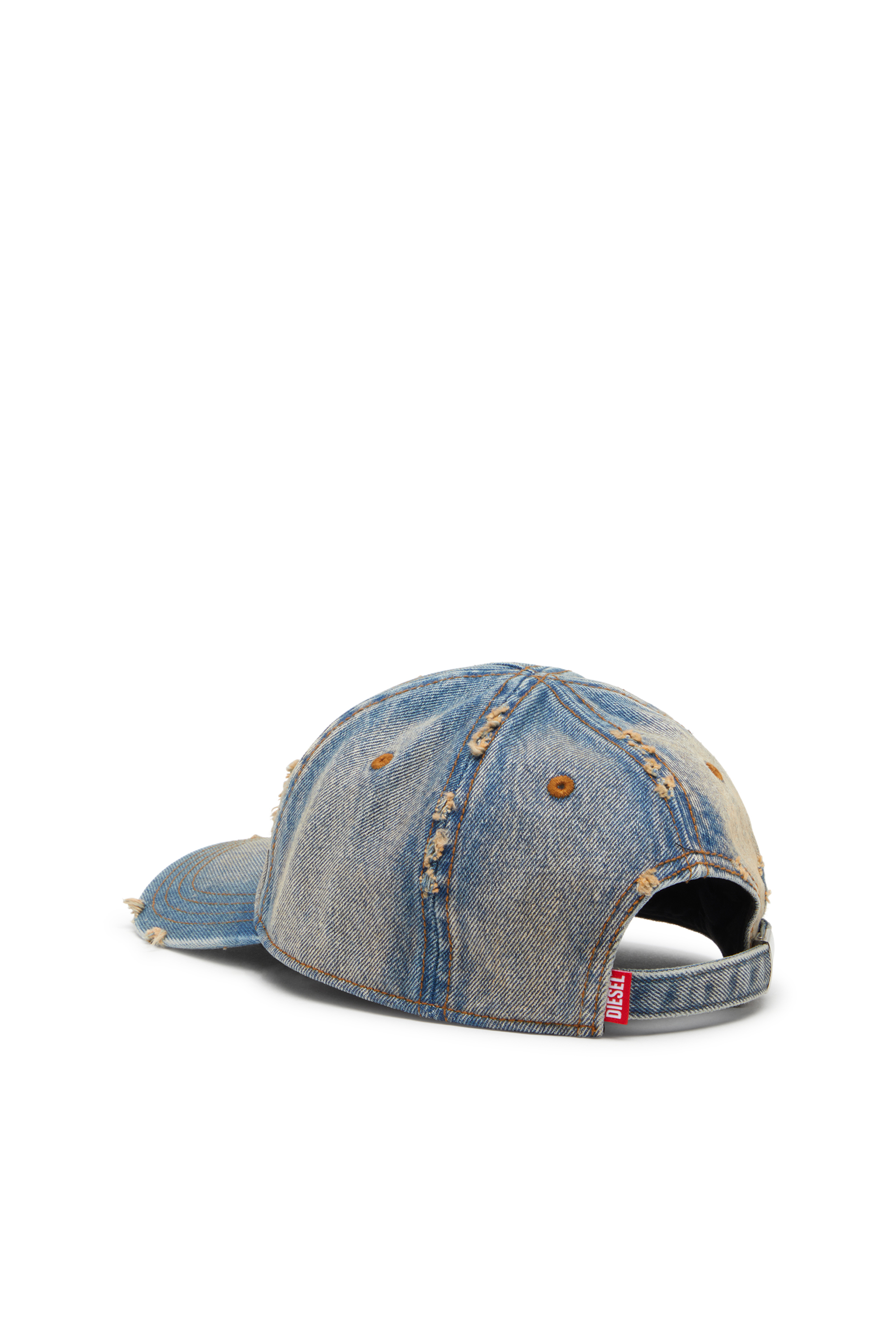 Diesel - C-ENIC, Gorra vaquera con detalles deshilachados y logotipo bordado. Hombre in Azul marino - 2