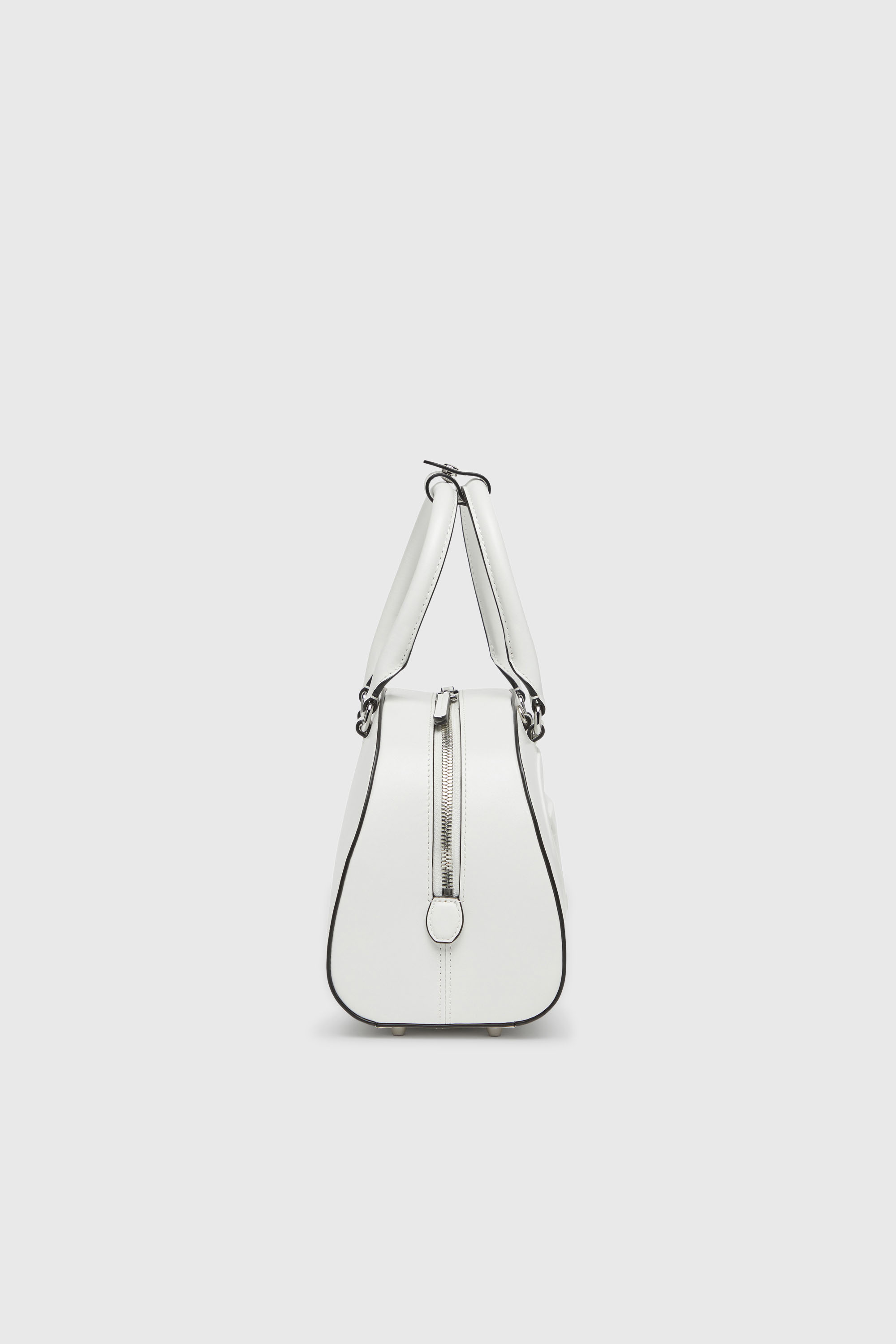 Diesel - 1DR DOME TOP HANDLE, Woman's 1DR Dome-Leather bowling bag in White - 5