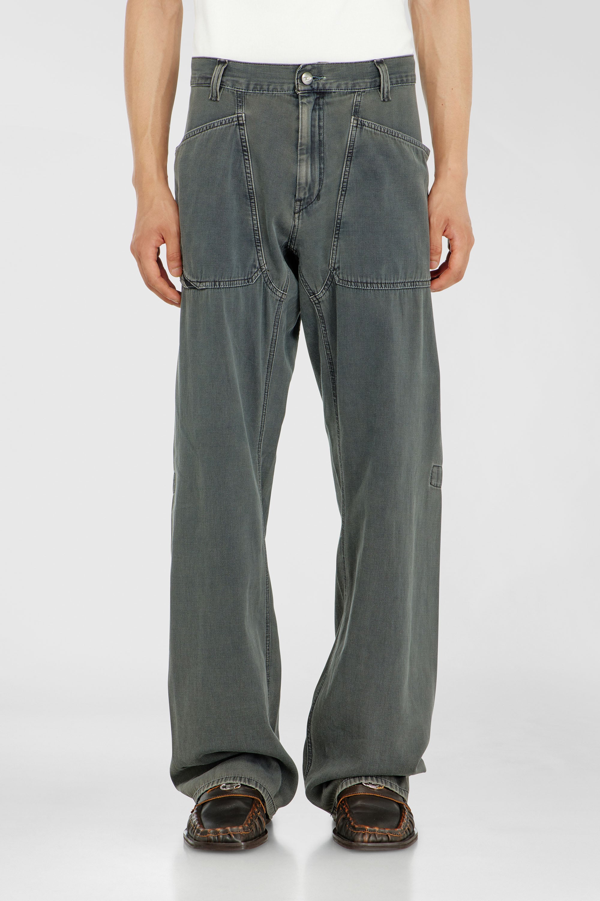 Diesel - Relaxed Jeans D-Zeta 068WR Hombre, Gris - 1