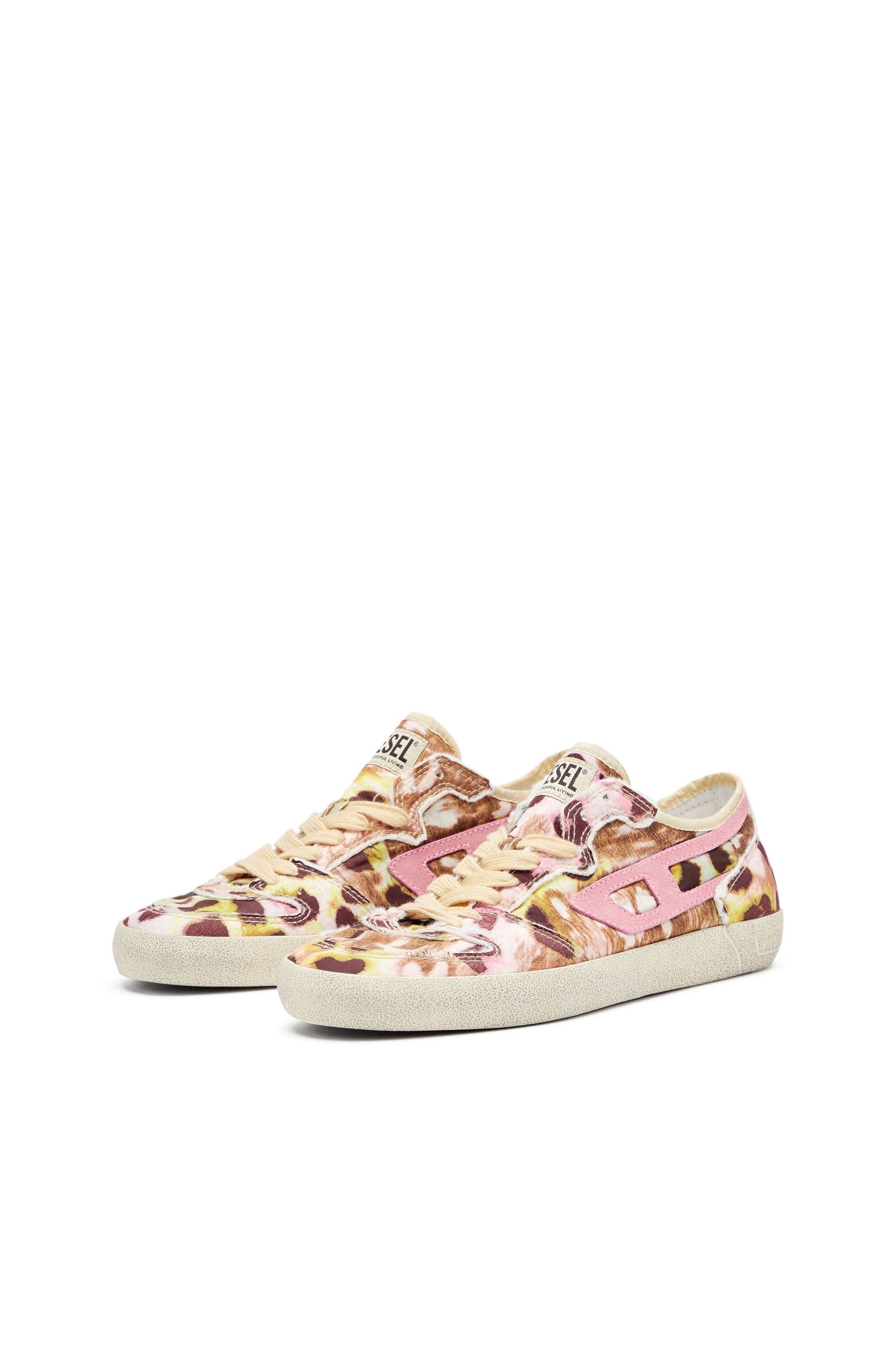 Diesel - S-LEROJI D-1 LOW W, Deportivas desgastadas de nailon estampado Mujer in Multicolor - 8