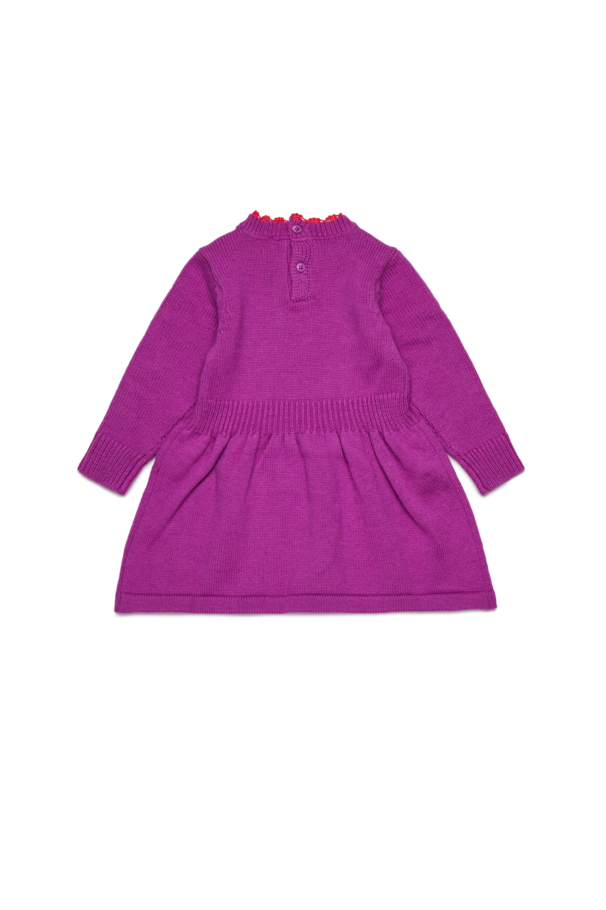 Diesel - DALLEB, Vestido de lana con logo bordado Mujer in Morado - 2