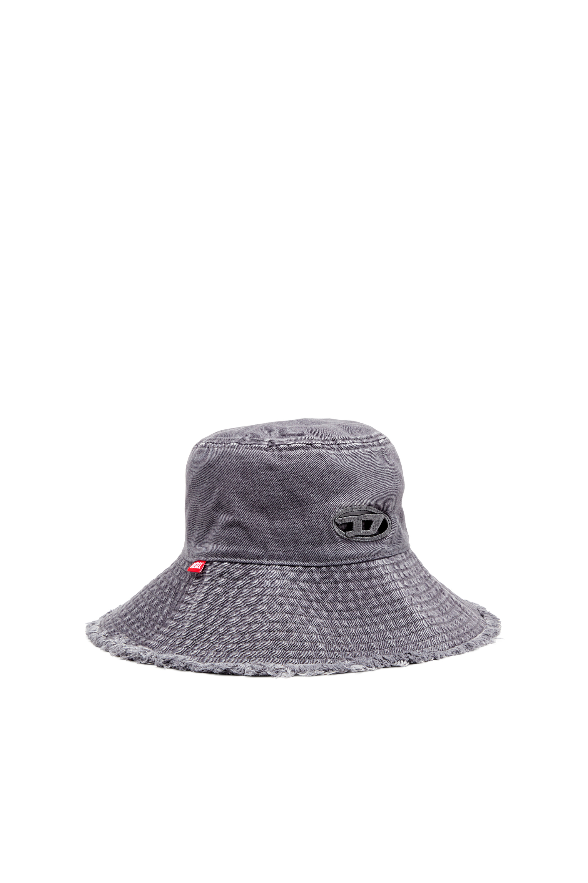 Diesel - C-BUCKET-UTLT, Sombrero de pescador con logotipo recortado bordado Mujer in Gris - 1