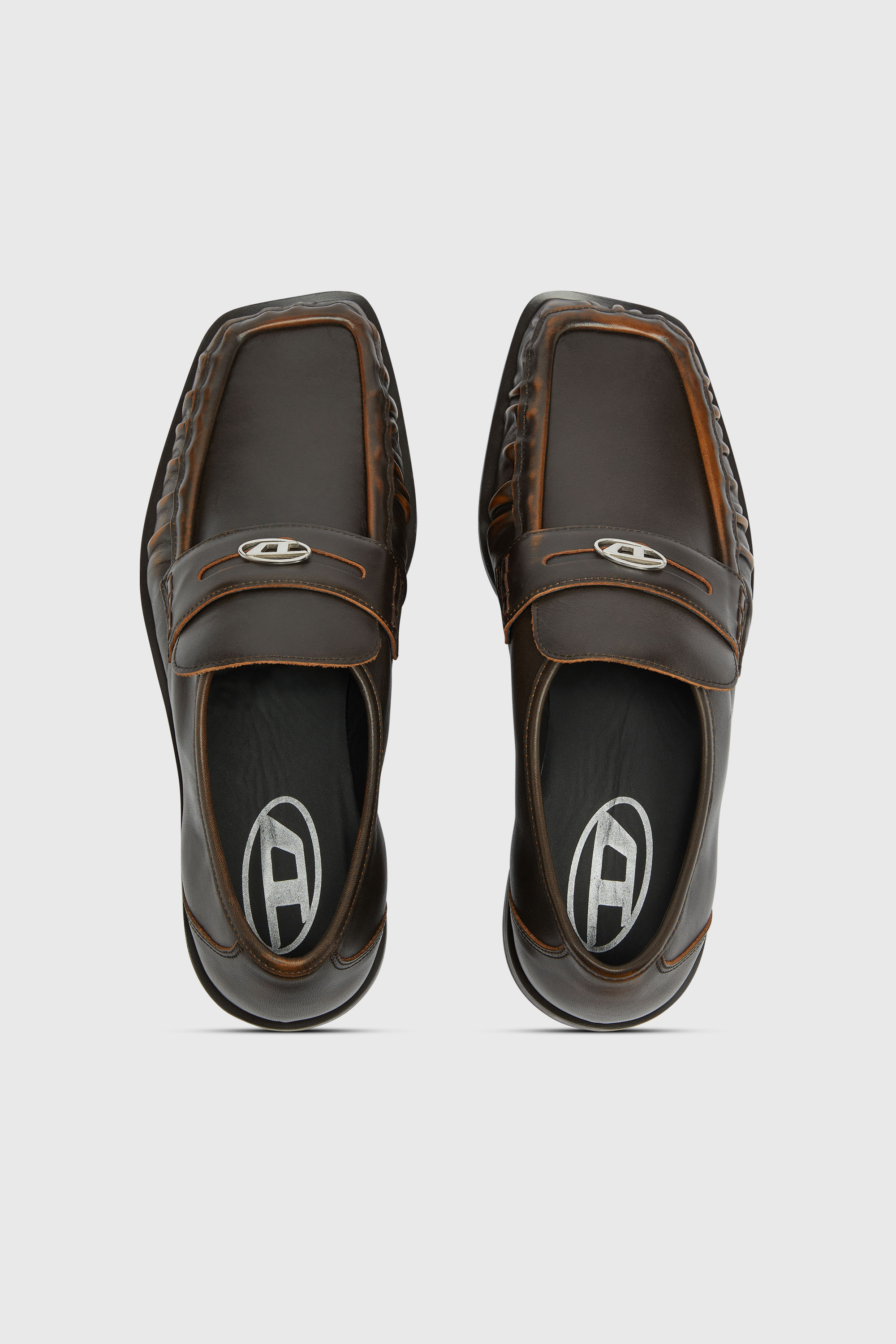 Diesel - D-AMBER LOAFER, D-Amber - Mocasines penny de piel Hombre in Marr&oacute;n - 5