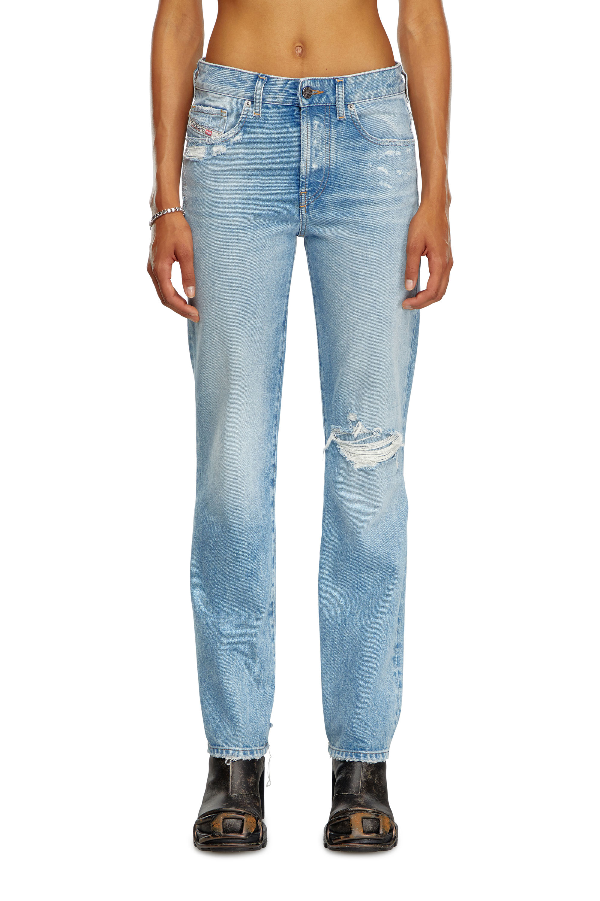 Diesel - Regular Jeans 1989 D-Mine 09J80 Mujer, Azul Claro - 3