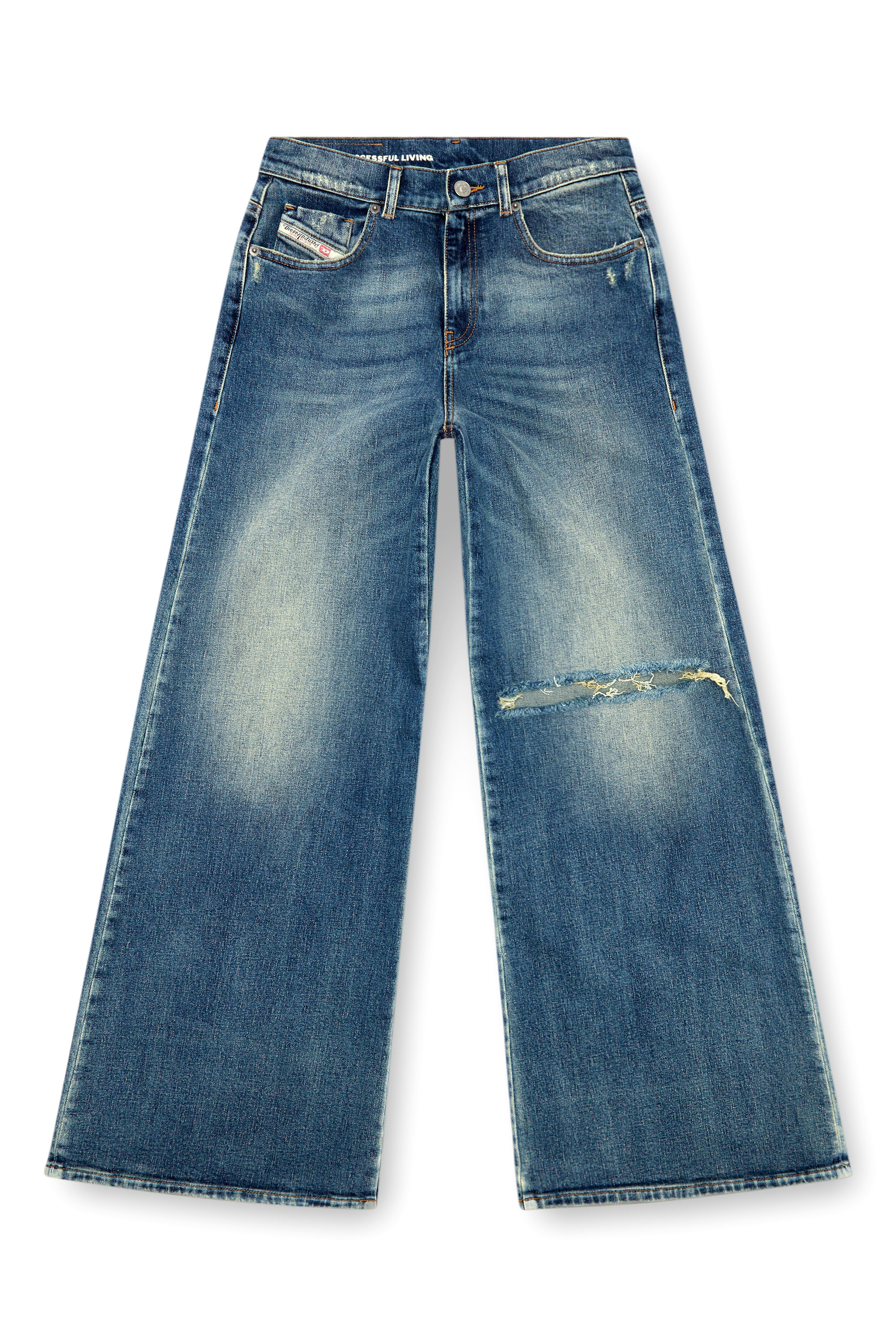 Diesel - Bootcut and Flare Jeans 1978 D-Akemi 007M5 Mujer, Azul medio - 5