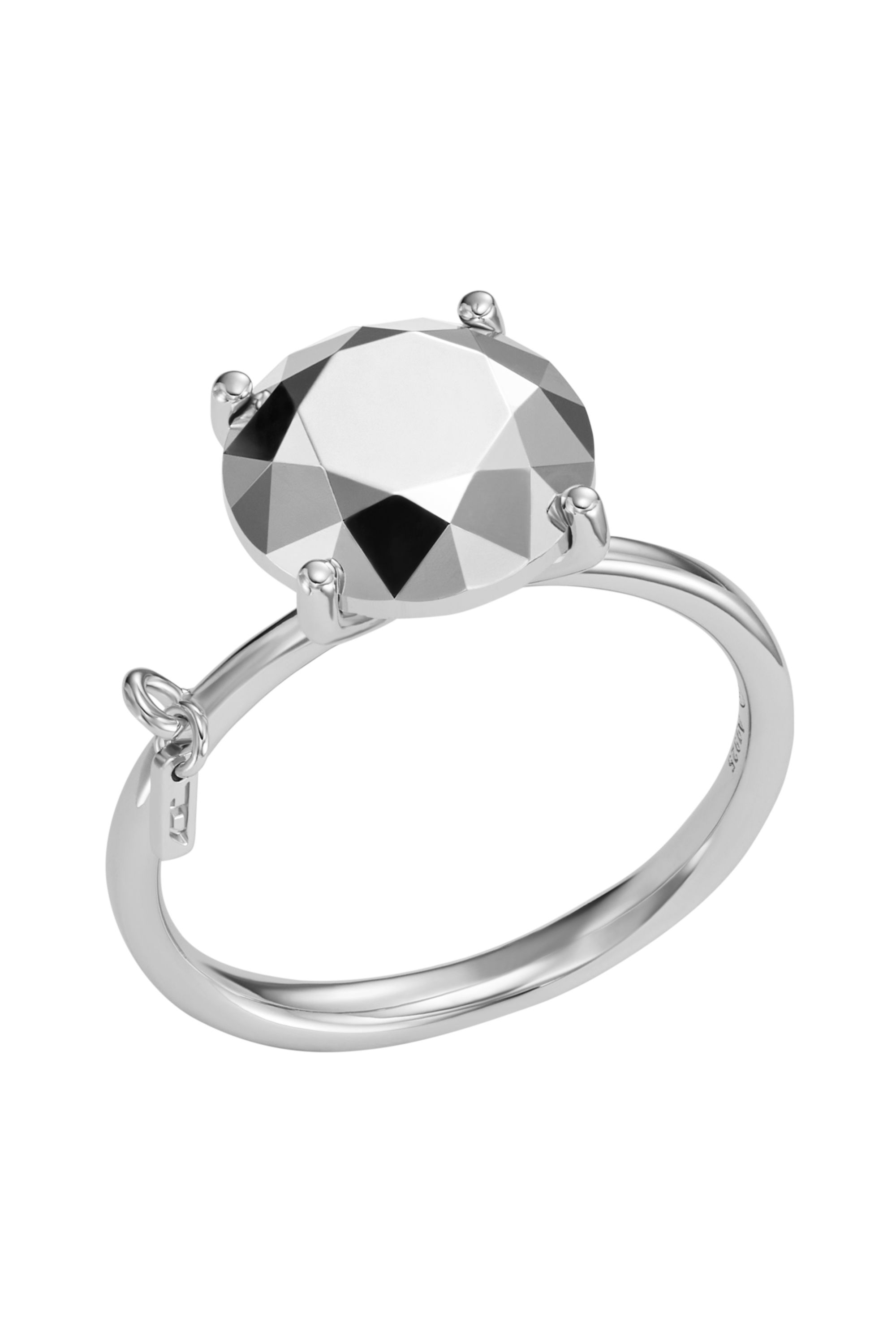 Diesel - DL1353040 STERLING SILVER JEWEL, Anillo de plata esterlina con corte de diamante Unisex in Plateado - 1