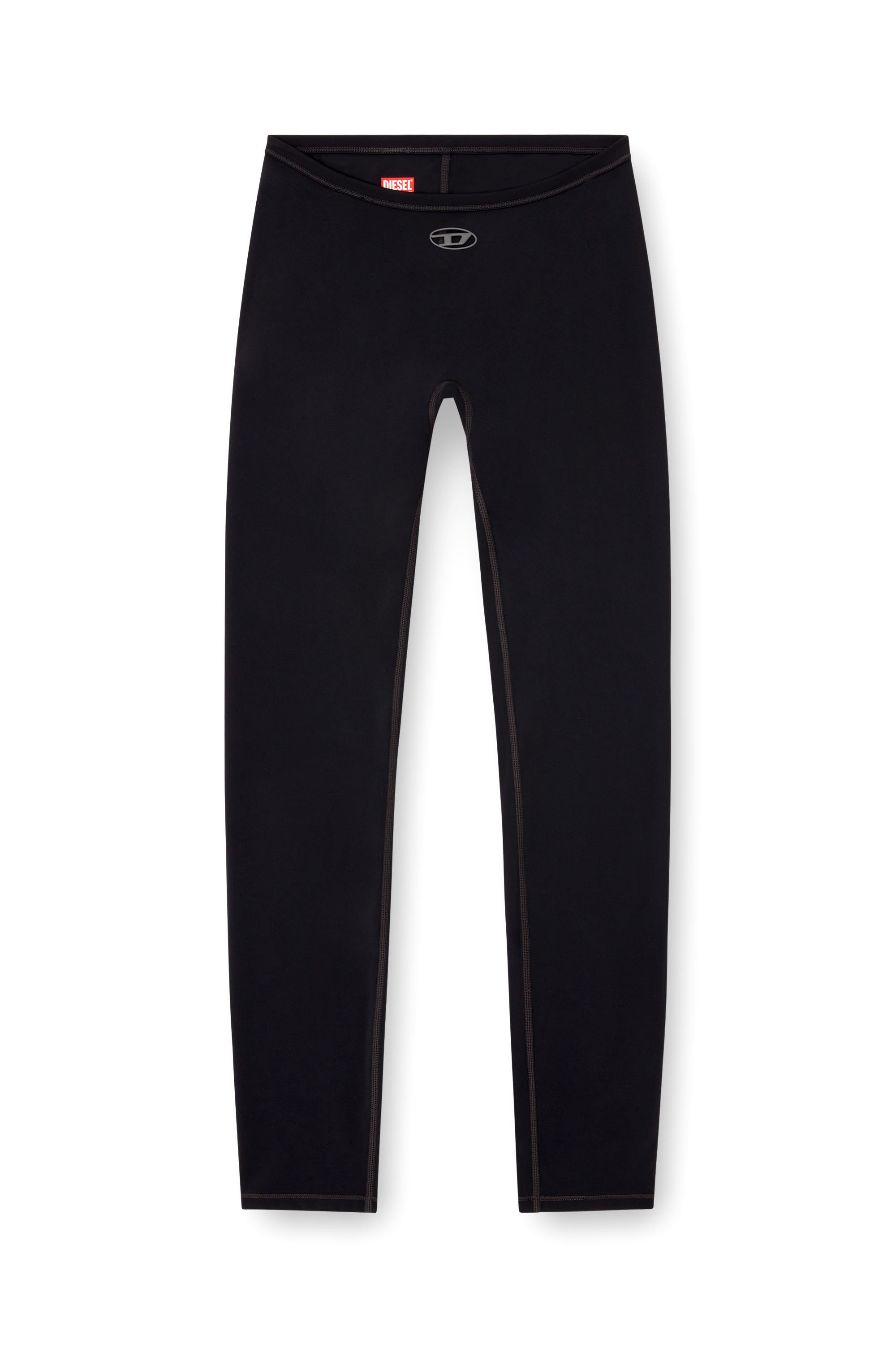 Diesel - MINA-UTLT, Leggings de nailon elástico Mujer in Negro - 3